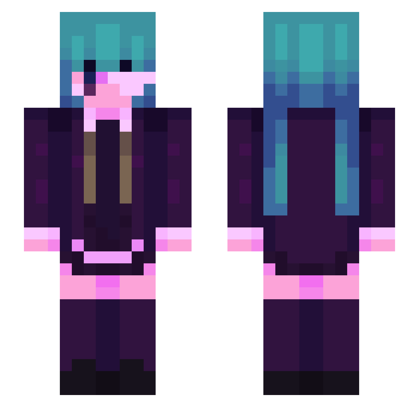 querousarcrack Minecraft skin, front and back view