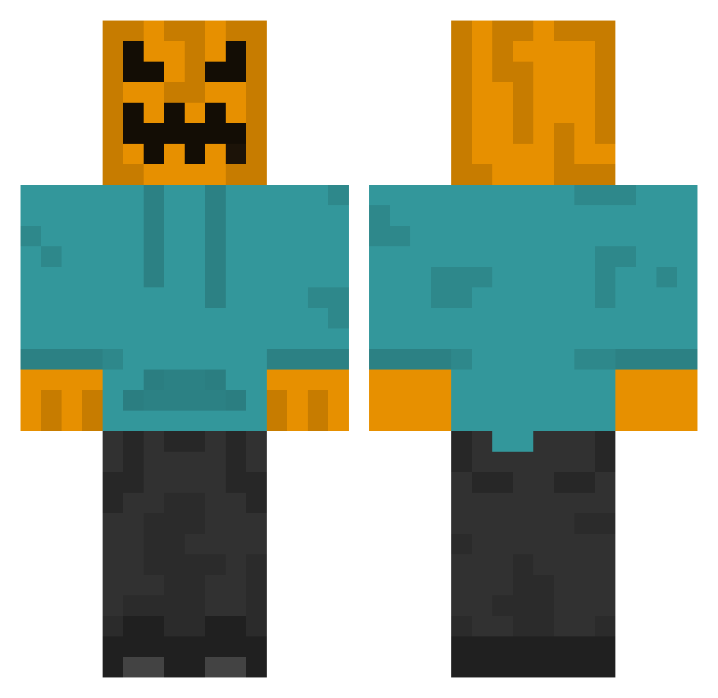 Chariichu Minecraft skin, front and back view