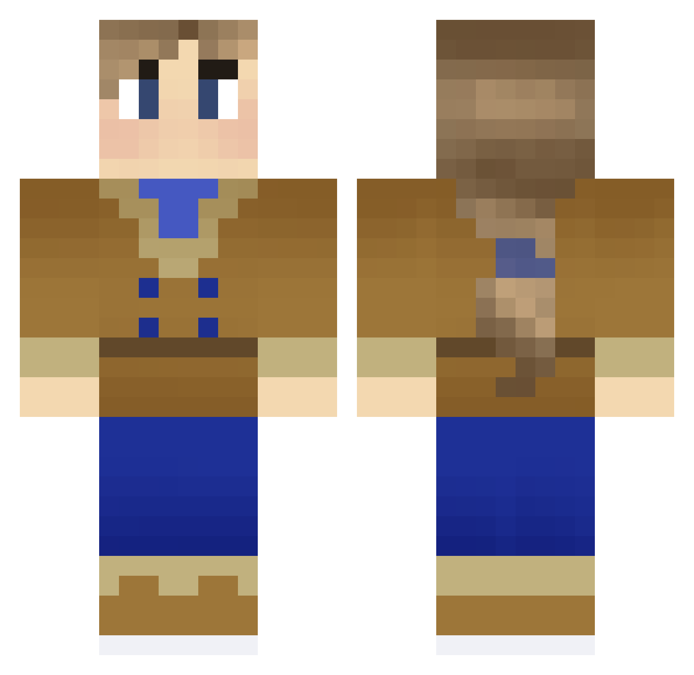 WowserBowser Minecraft skin, front and back view