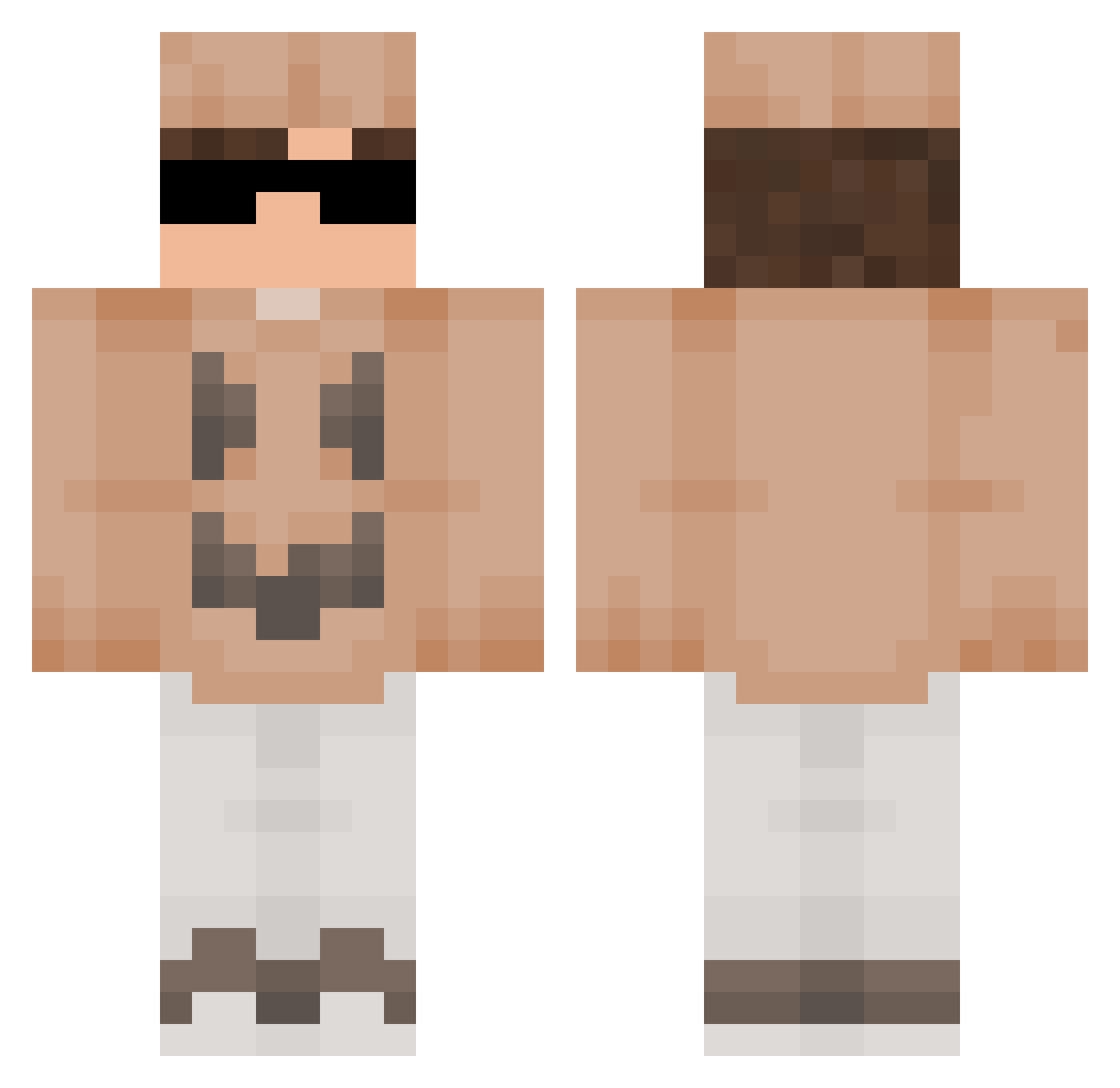 xMattNice_ Minecraft skin, front and back view