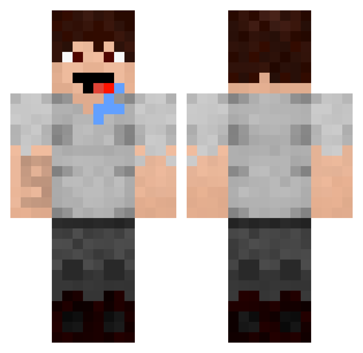 ChanceLMAO69 Minecraft skin, front and back view