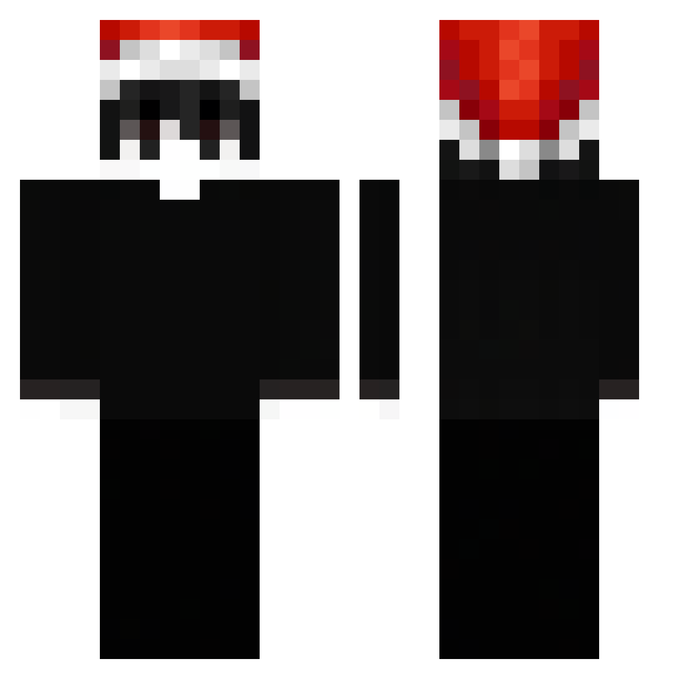 Sastxz Minecraft skin, front and back view