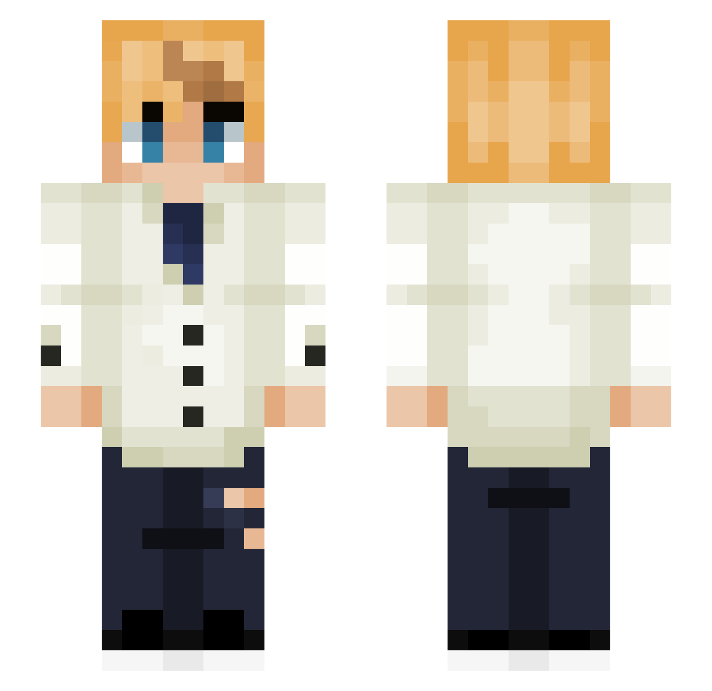Theo20323 Minecraft skin, front and back view