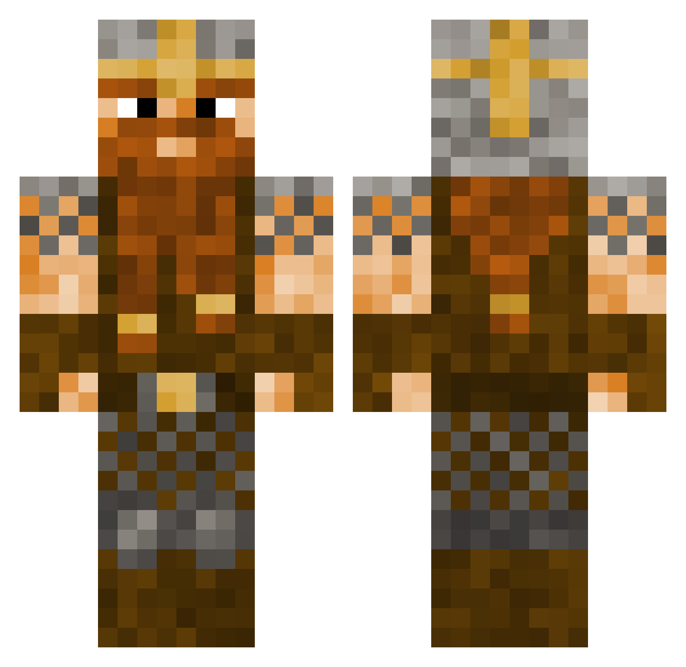 Ledit23 Minecraft skin, front and back view
