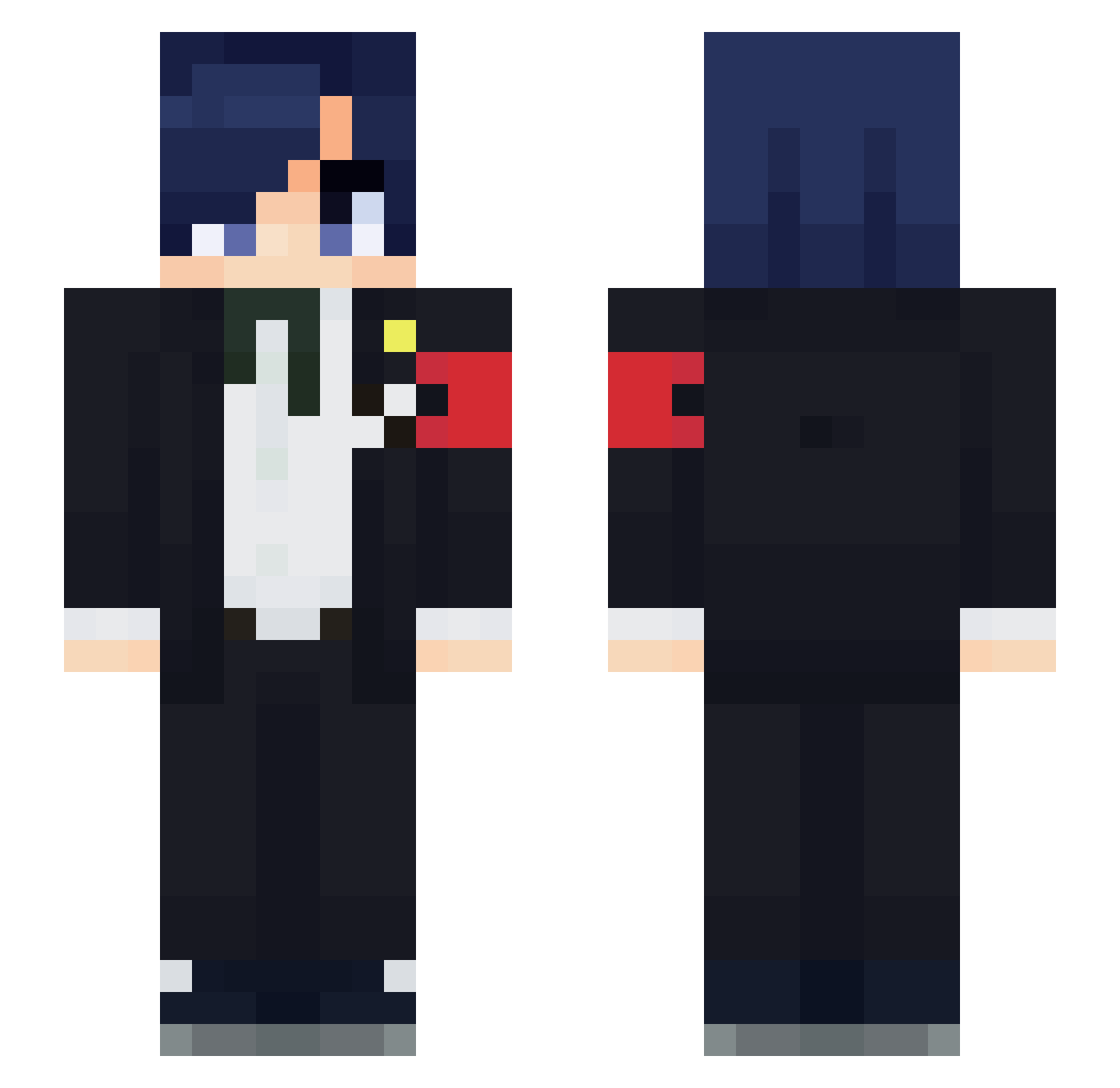 HectorMC Minecraft skin, front and back view