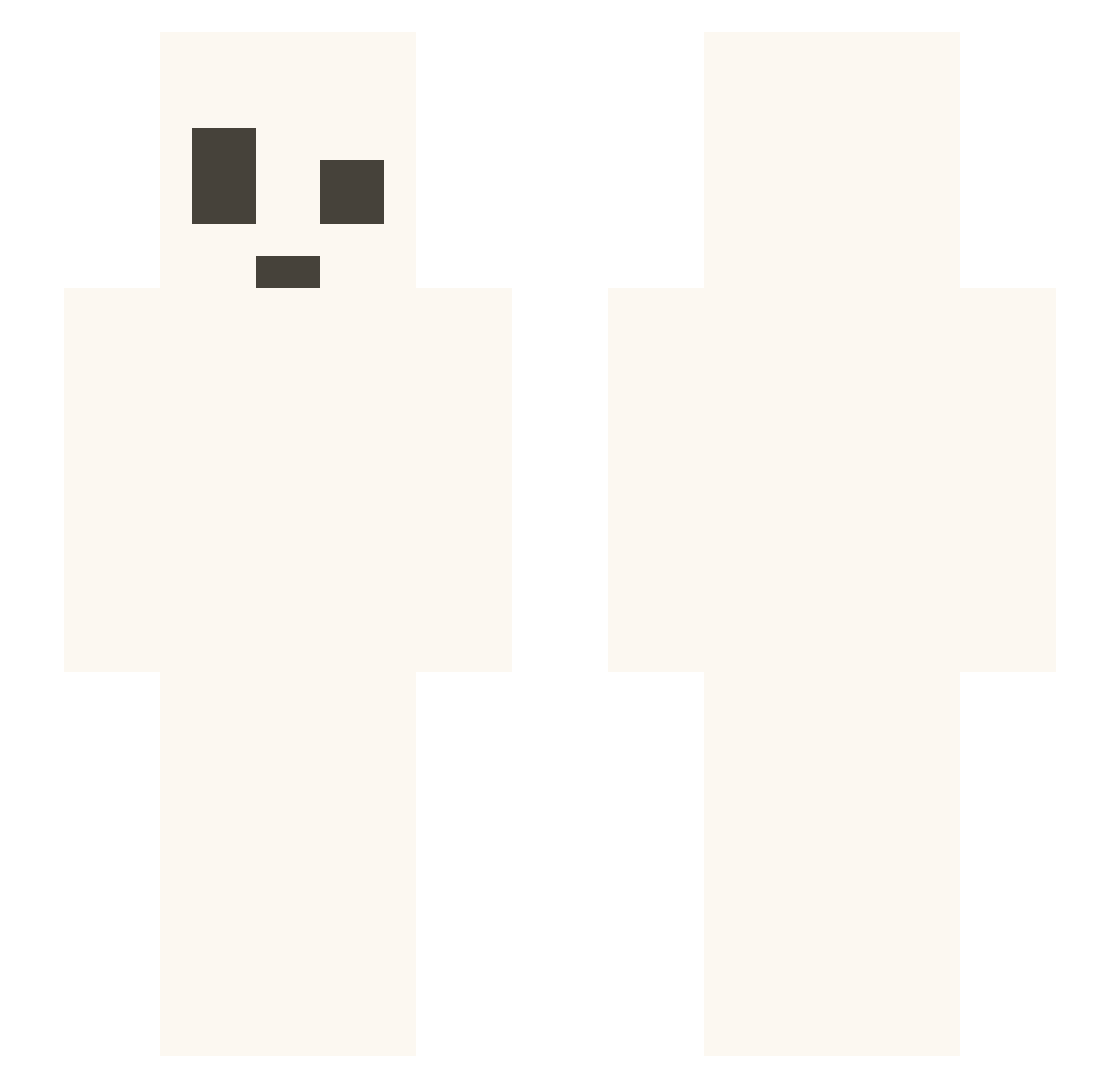 gidzzz Minecraft skin, front and back view