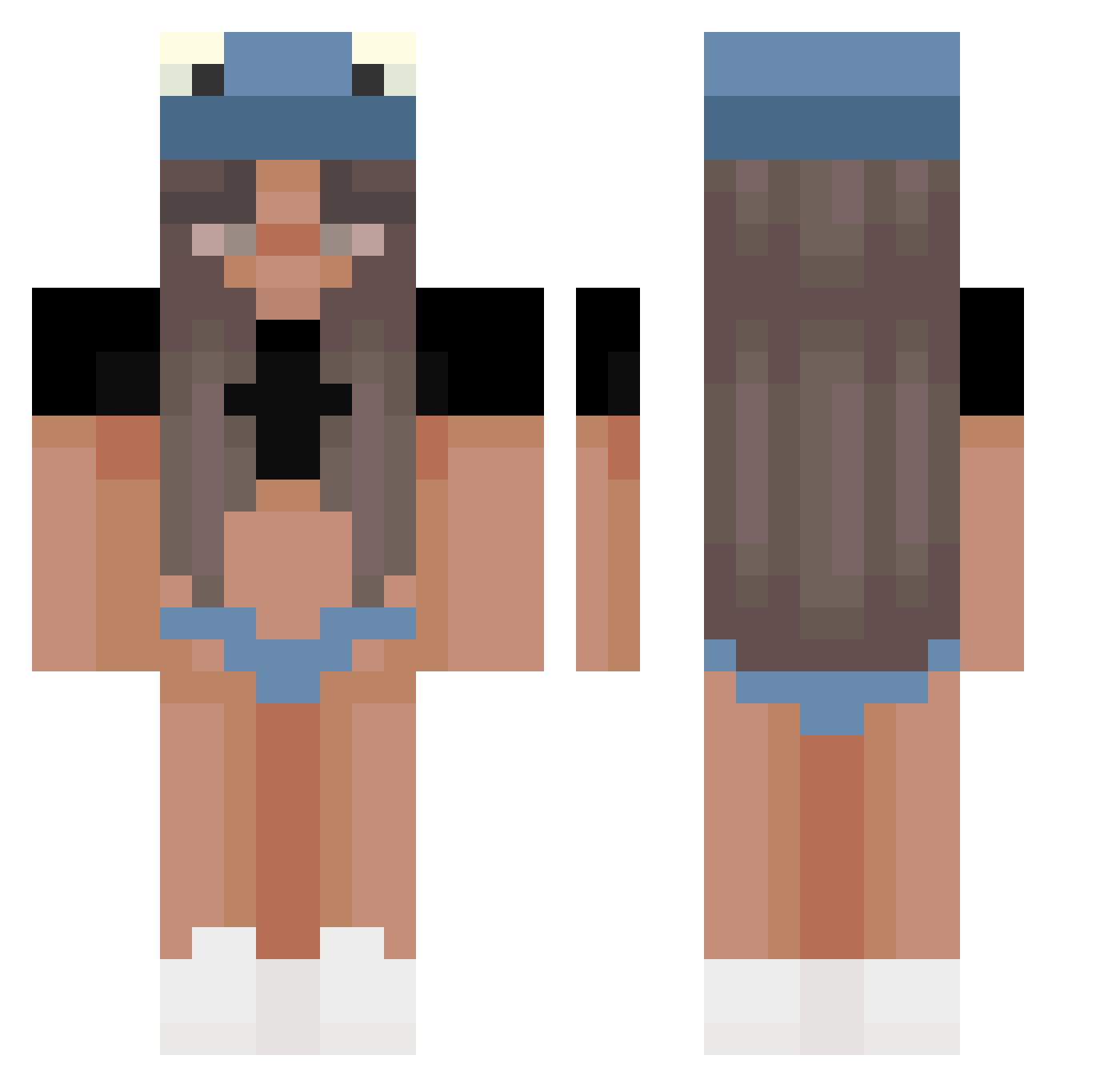 Xacid_ Minecraft skin, front and back view