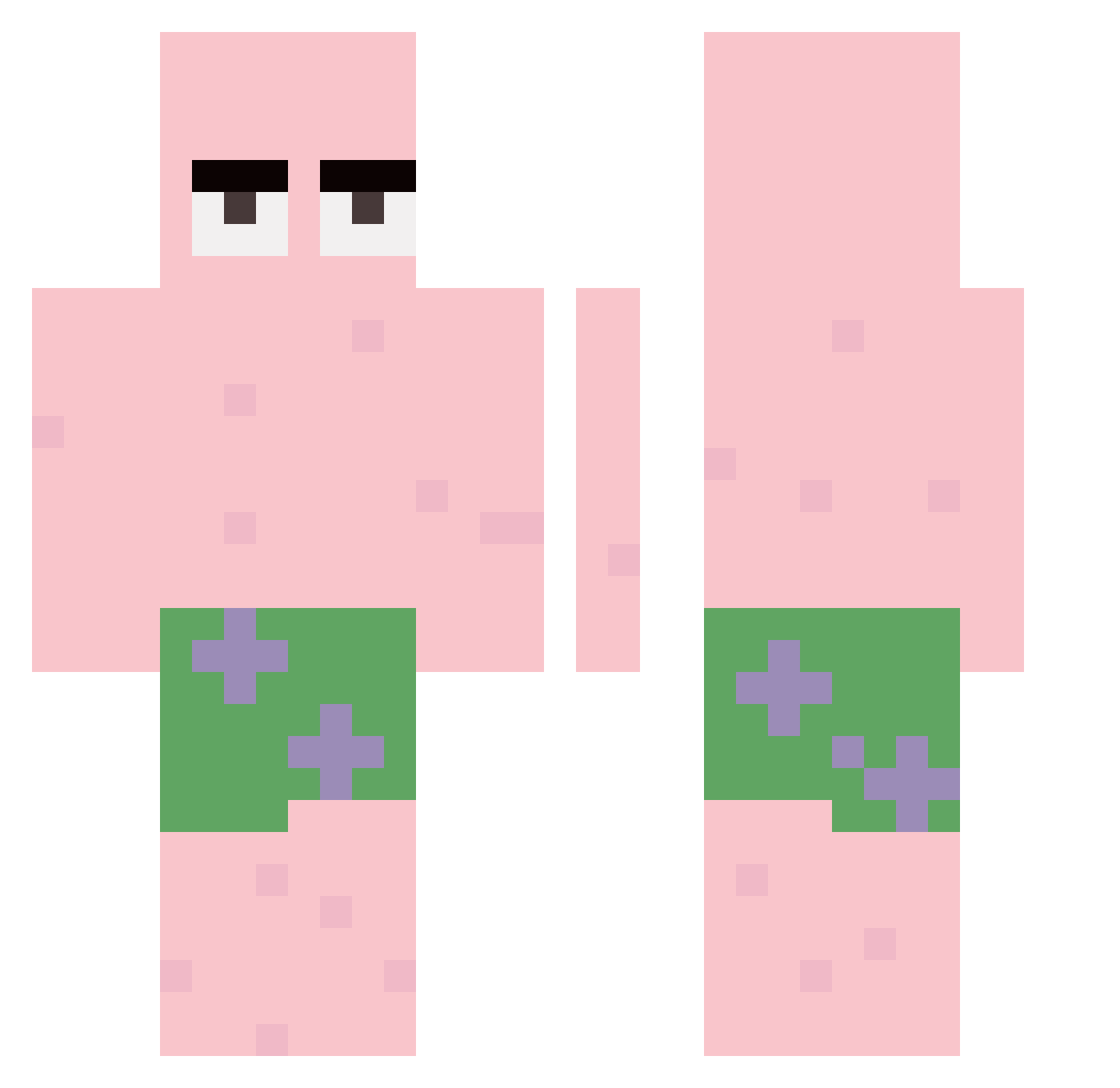 ziblagingggg Minecraft skin, front and back view