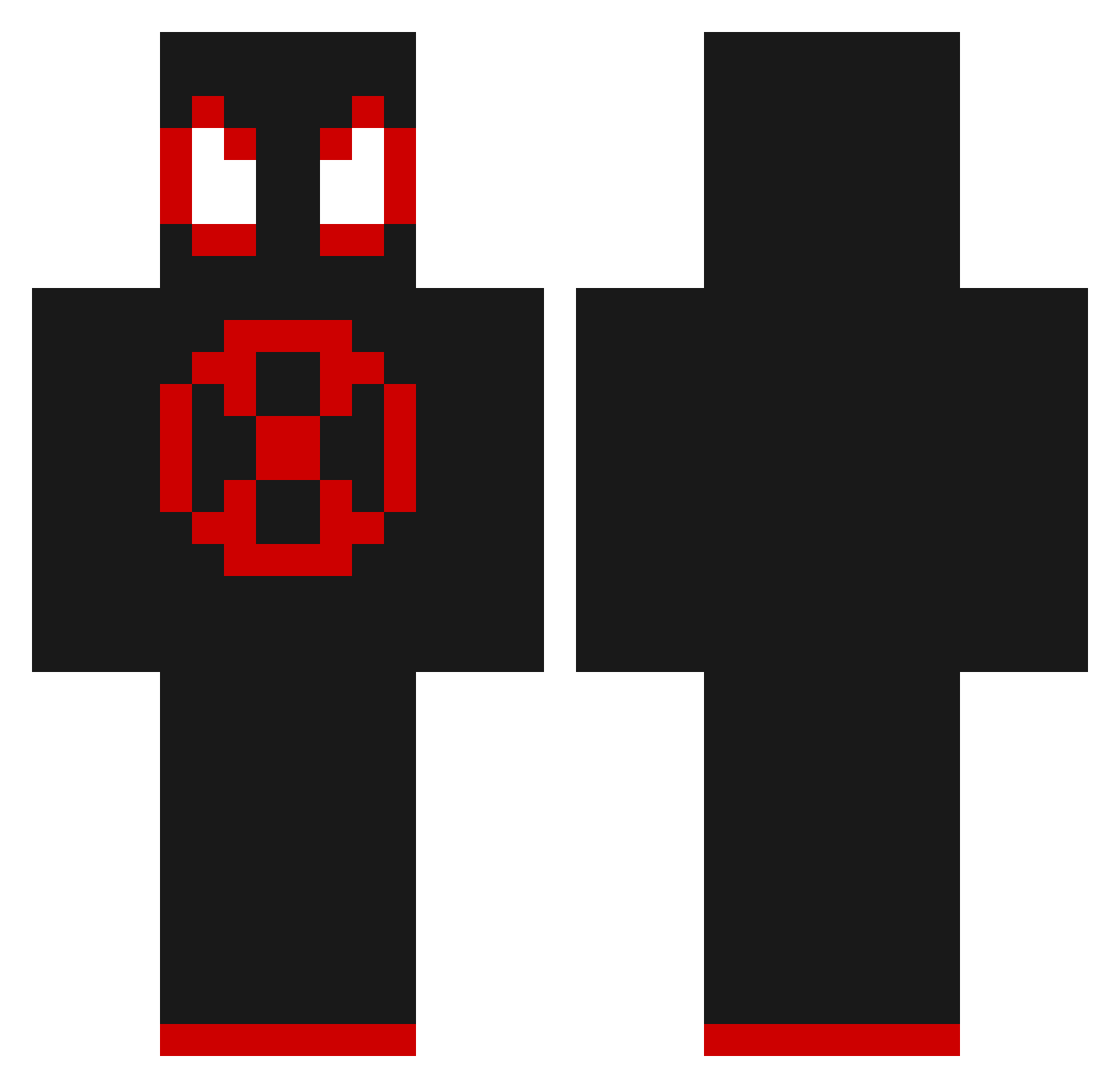Soumanko Minecraft skin, front and back view