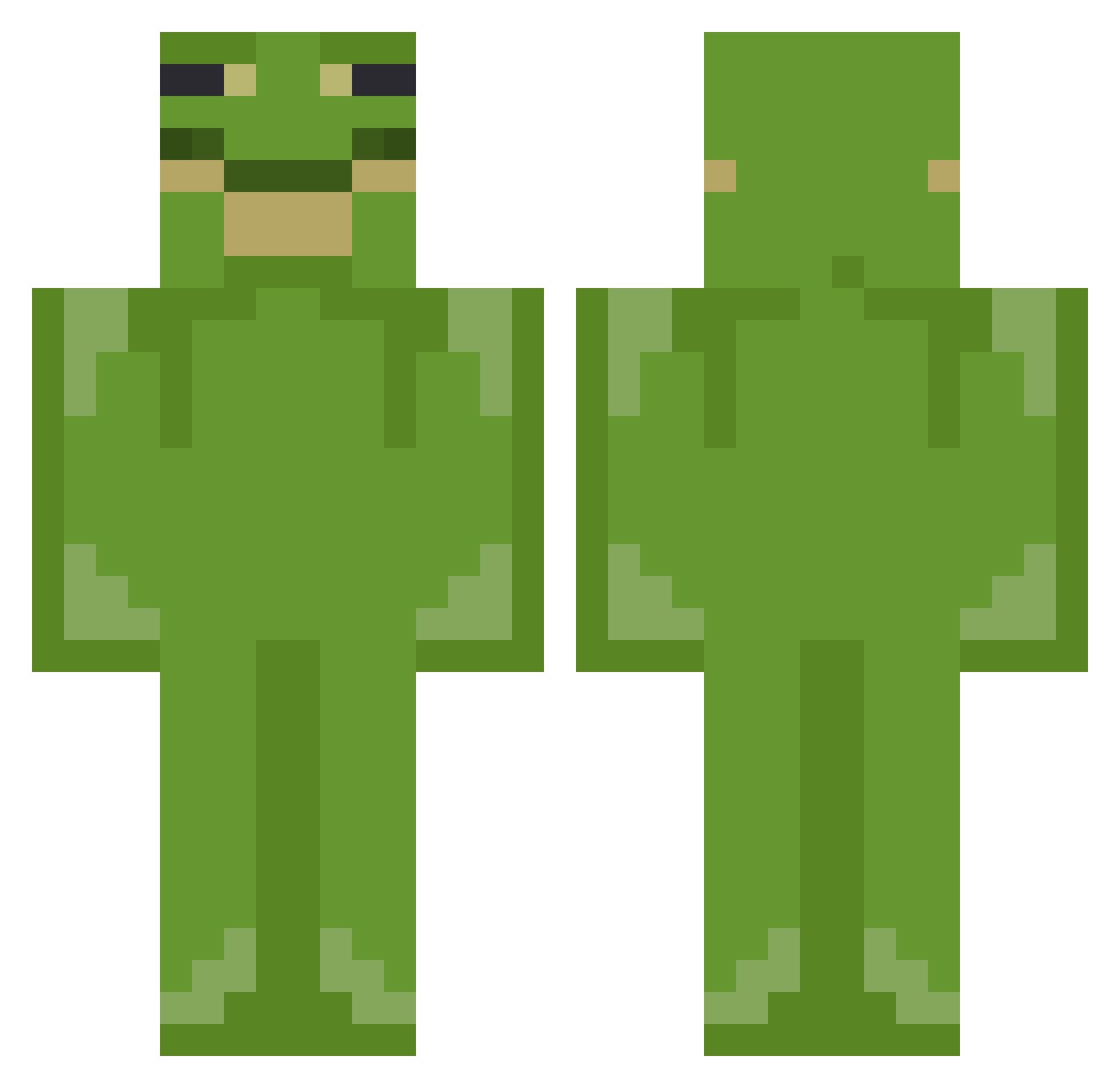 Uvern Minecraft skin, front and back view