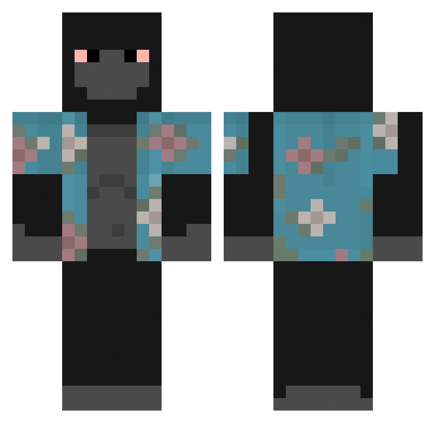 Junior24215 Minecraft skin, front and back view