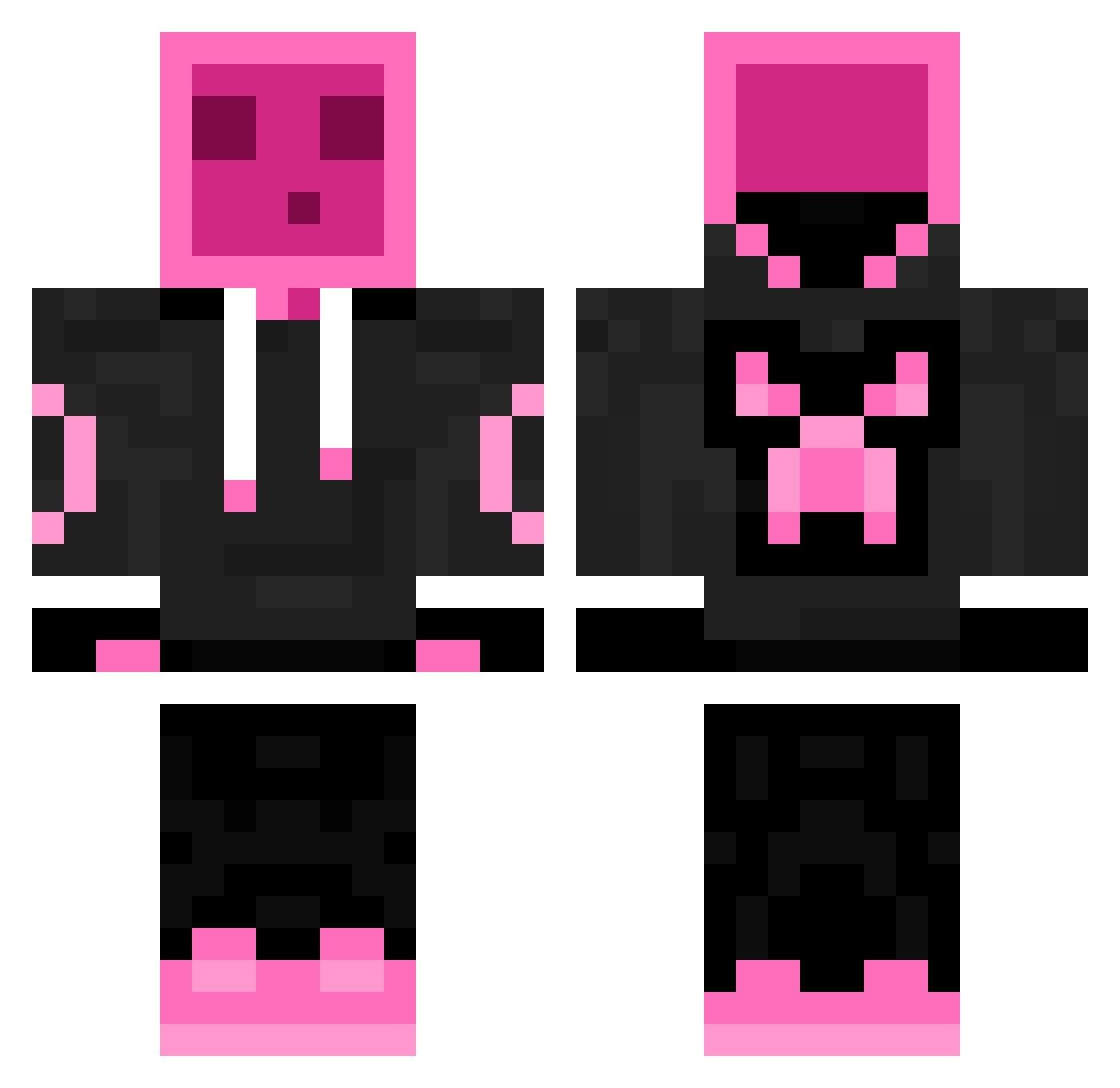 TheREALFisho Minecraft skin, front and back view