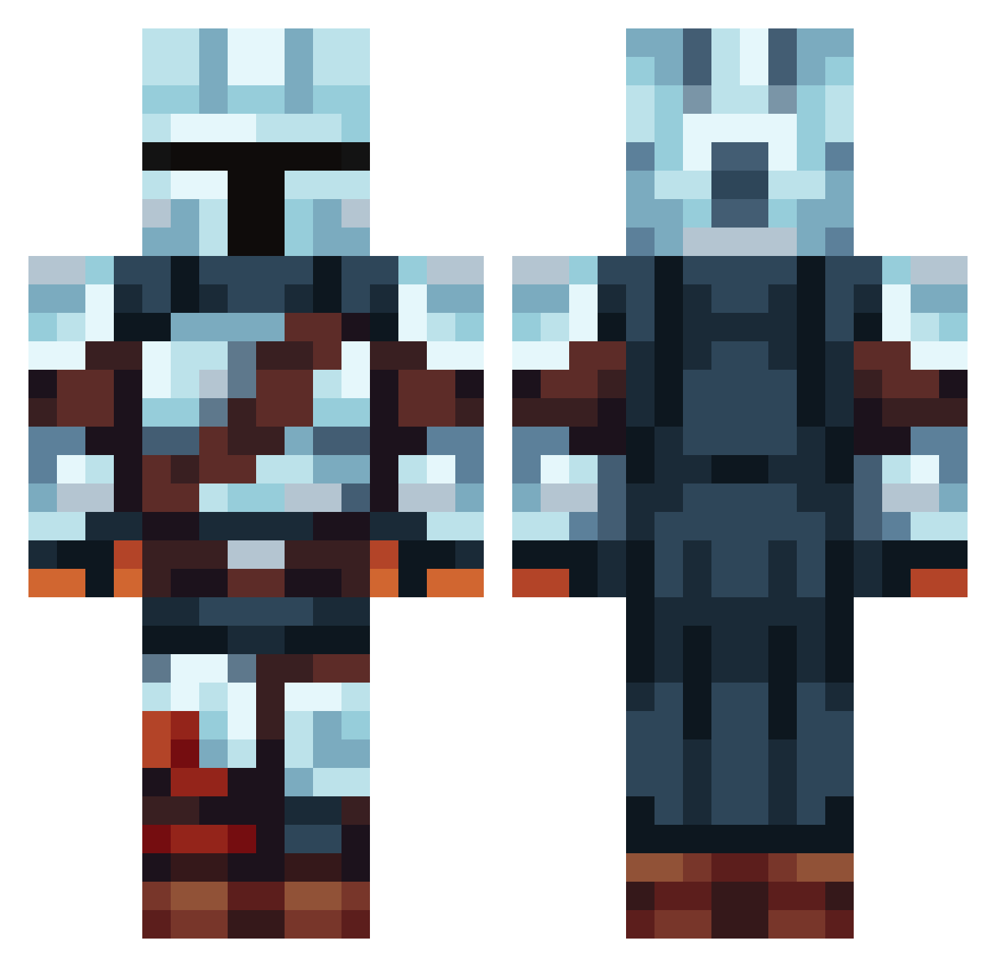 Lefov Minecraft skin, front and back view