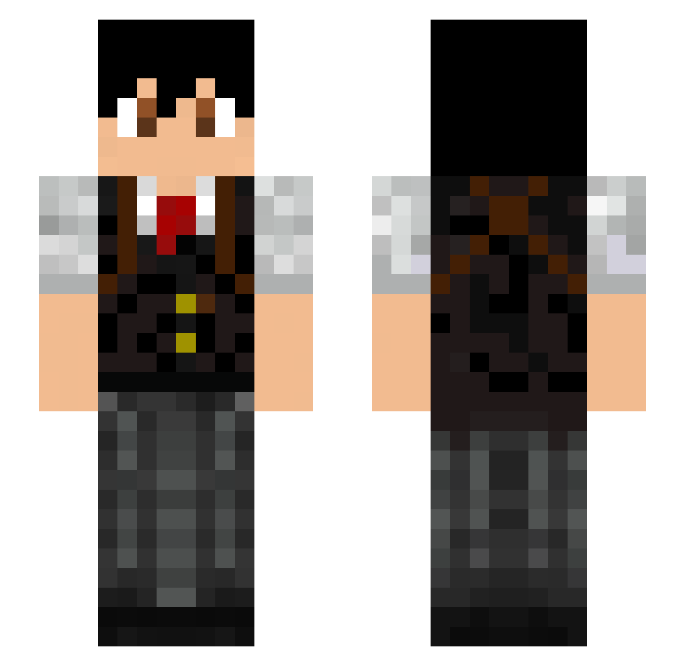 ShickFap Minecraft skin, front and back view