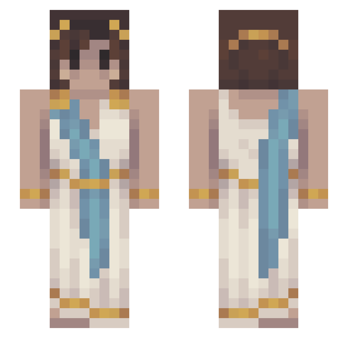chlalstj Minecraft skin, front and back view
