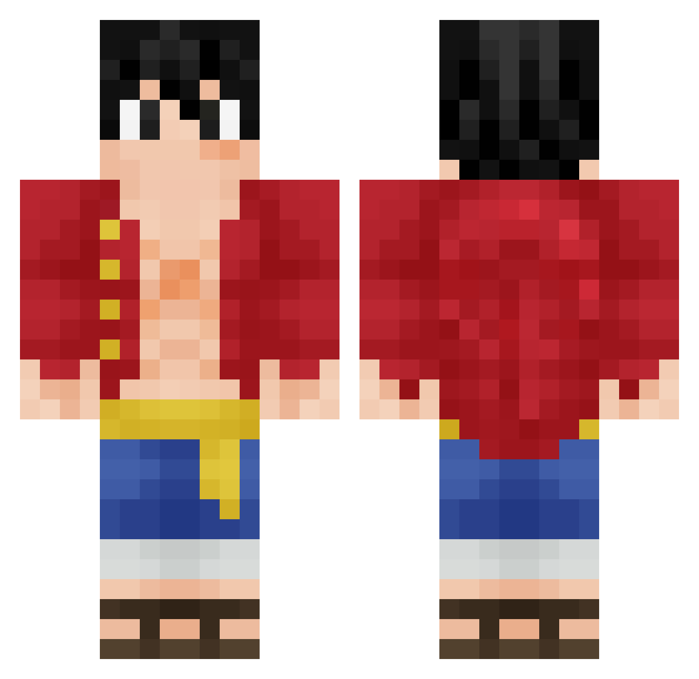 IAdoreCorgis Minecraft skin, front and back view