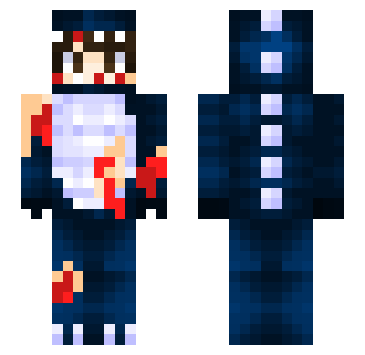 UndeniablePain Minecraft skin, front and back view