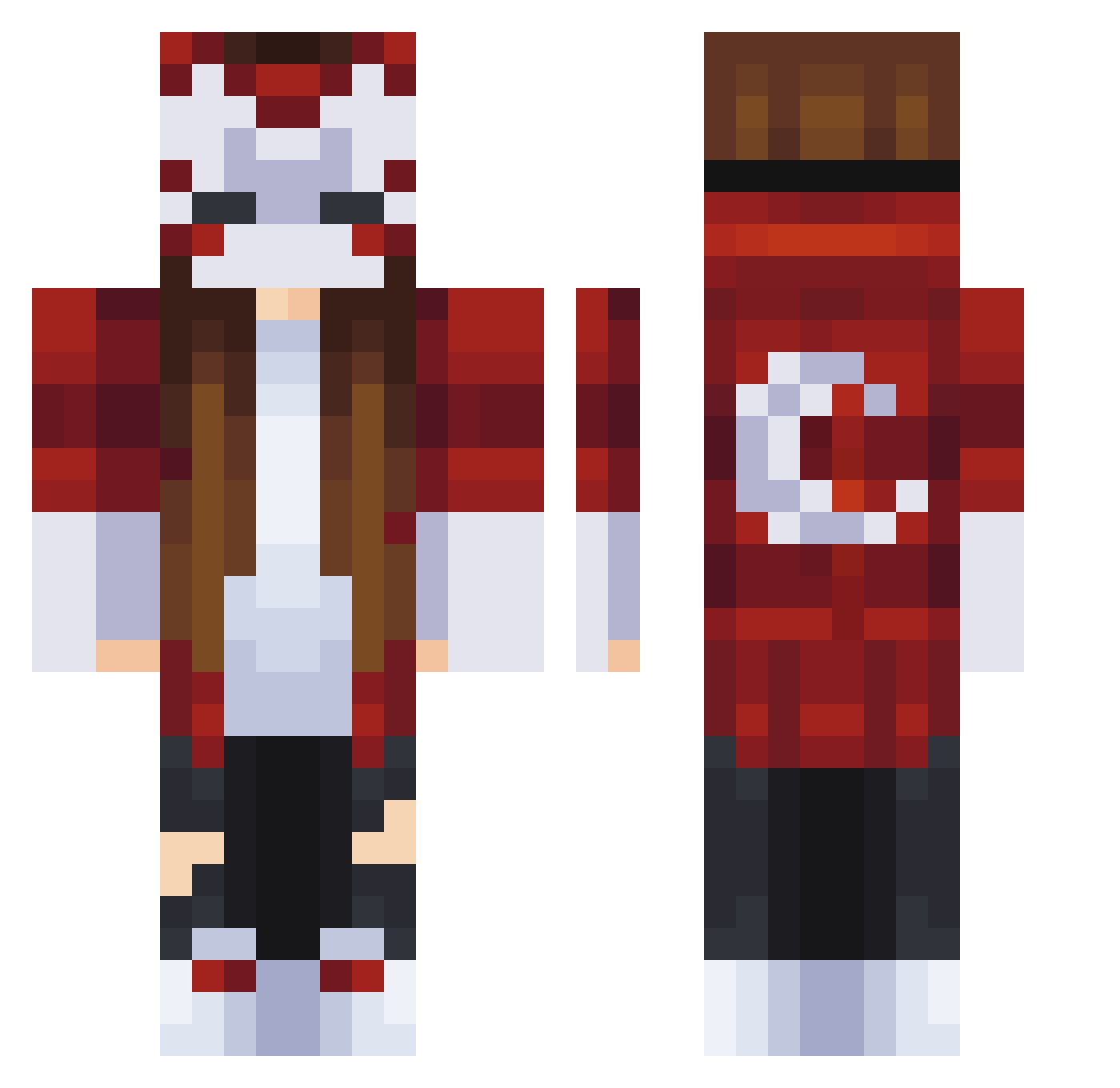 El_Dios_Saturno Minecraft skin, front and back view