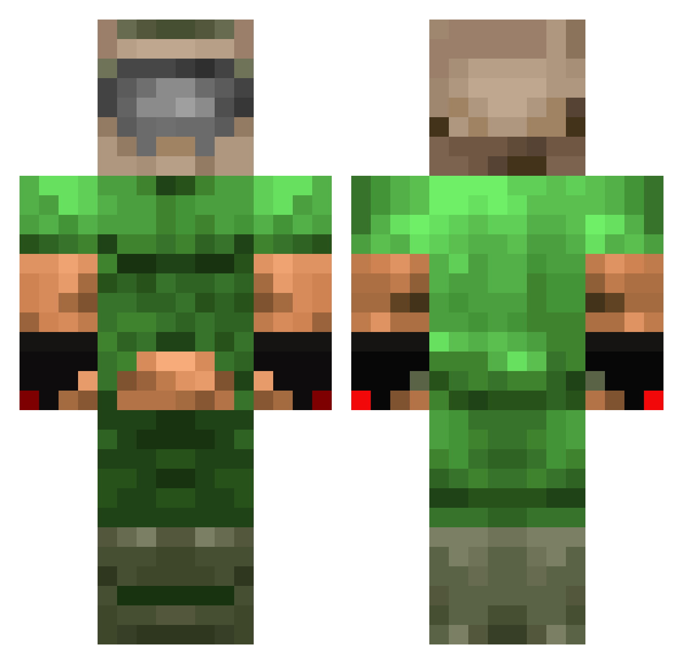 KyoTe44 Minecraft skin, front and back view