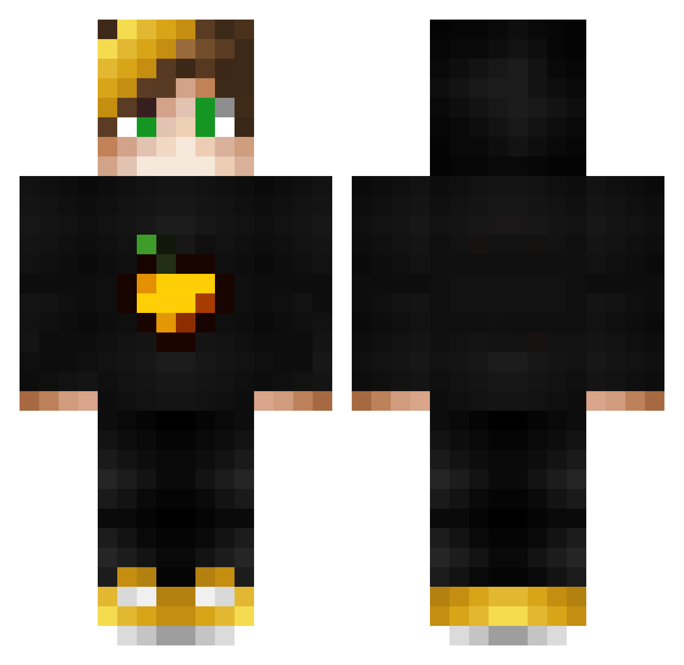 whoopistaken Minecraft skin, front and back view