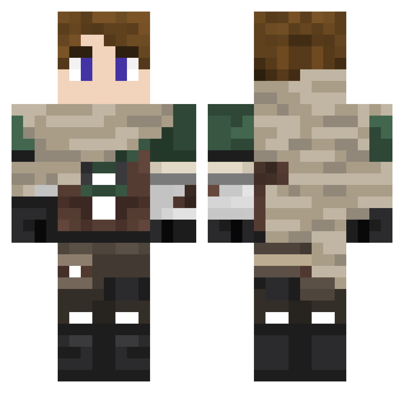 CreamyOintment Minecraft skin, front and back view