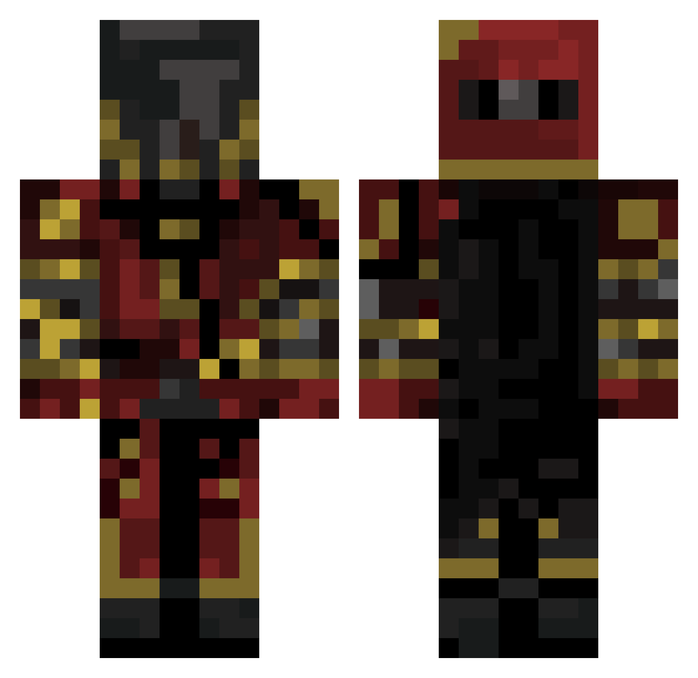 BigBuck1223 Minecraft skin, front and back view