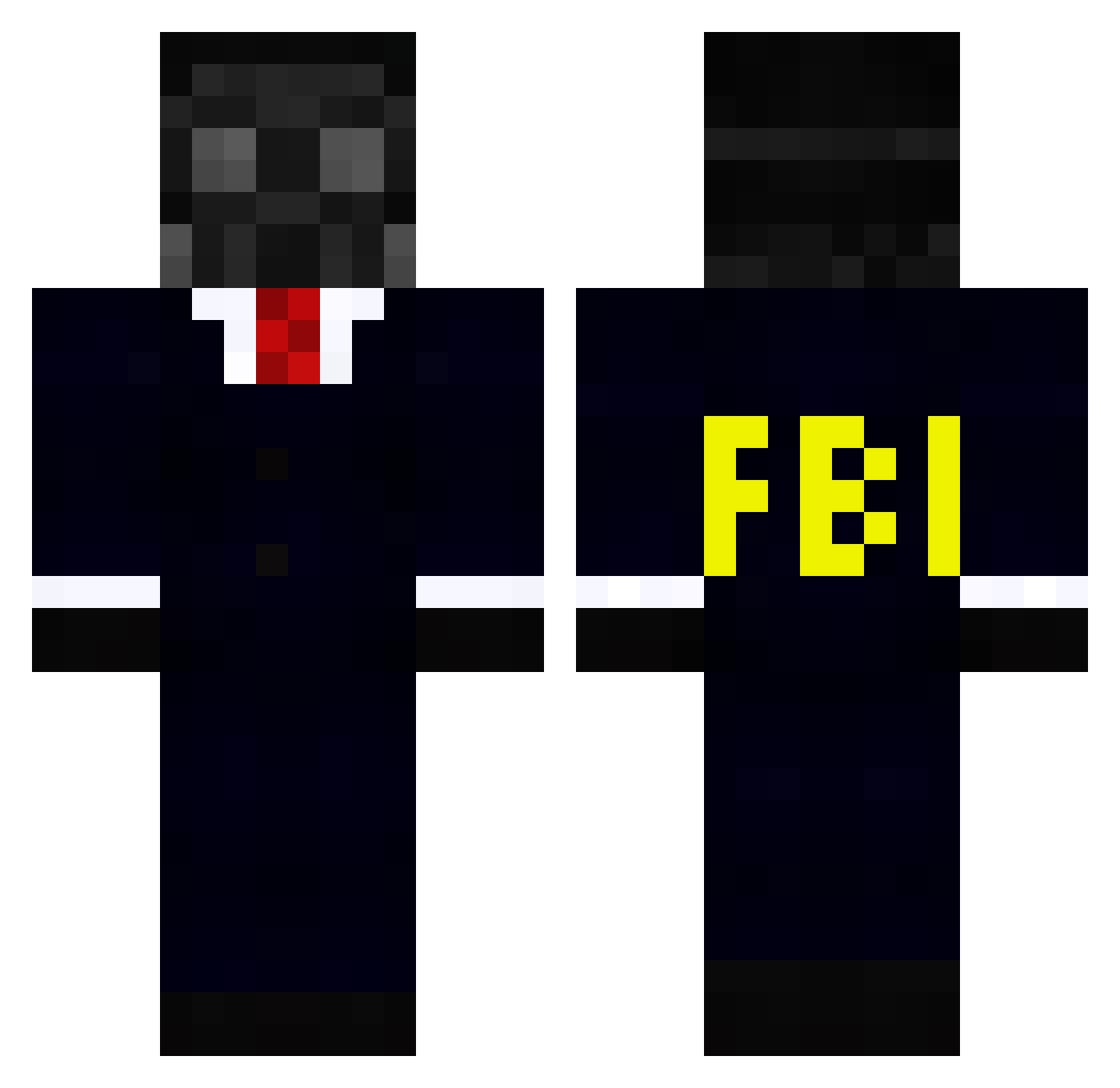 Operators Minecraft skin, front and back view