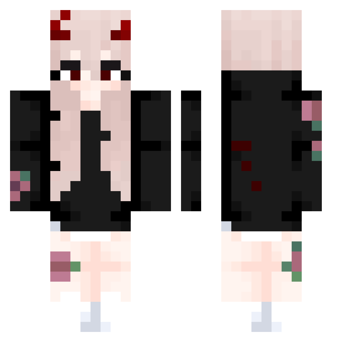 Tomion Minecraft skin, front and back view