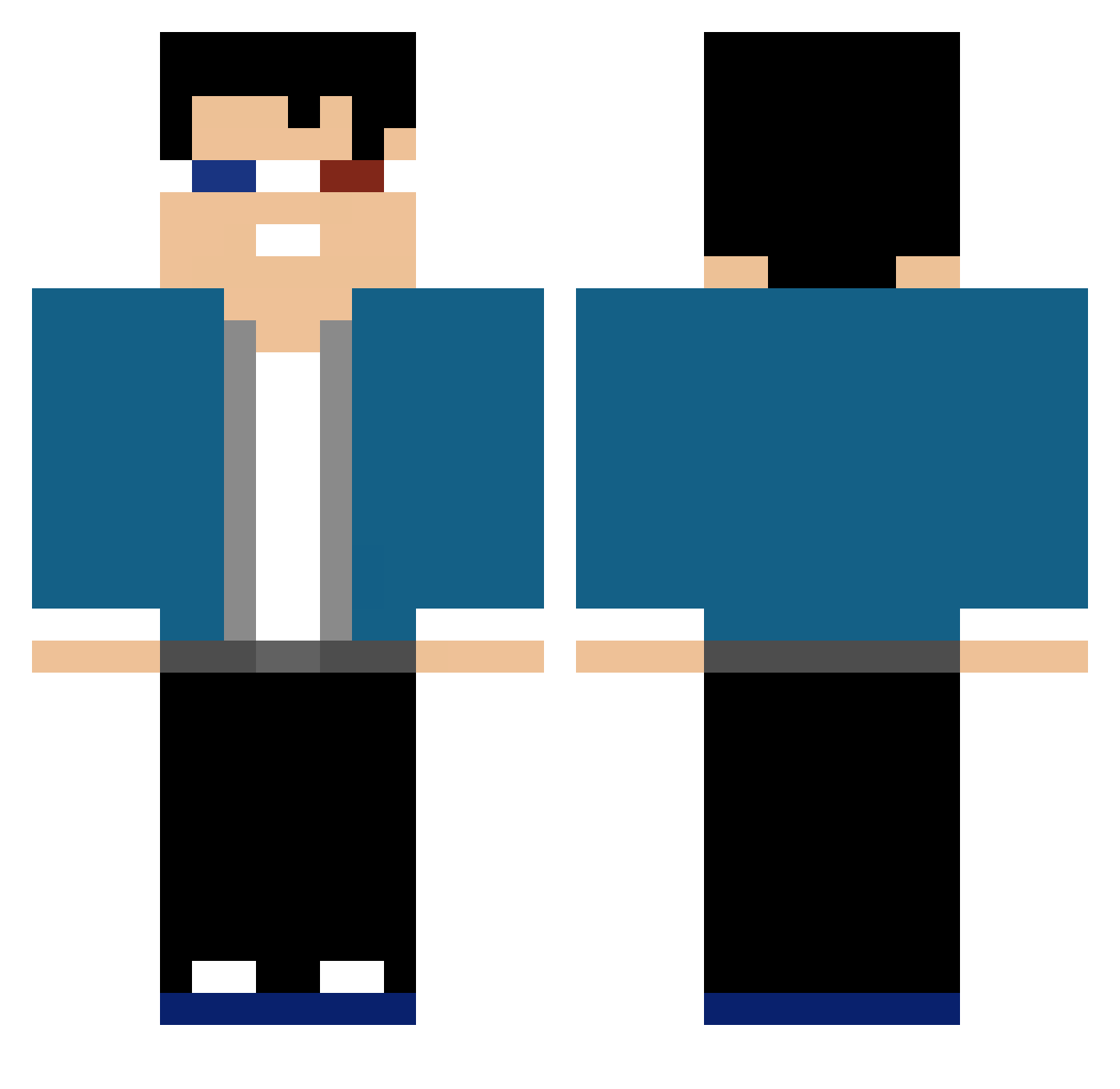 Viver Minecraft skin, front and back view