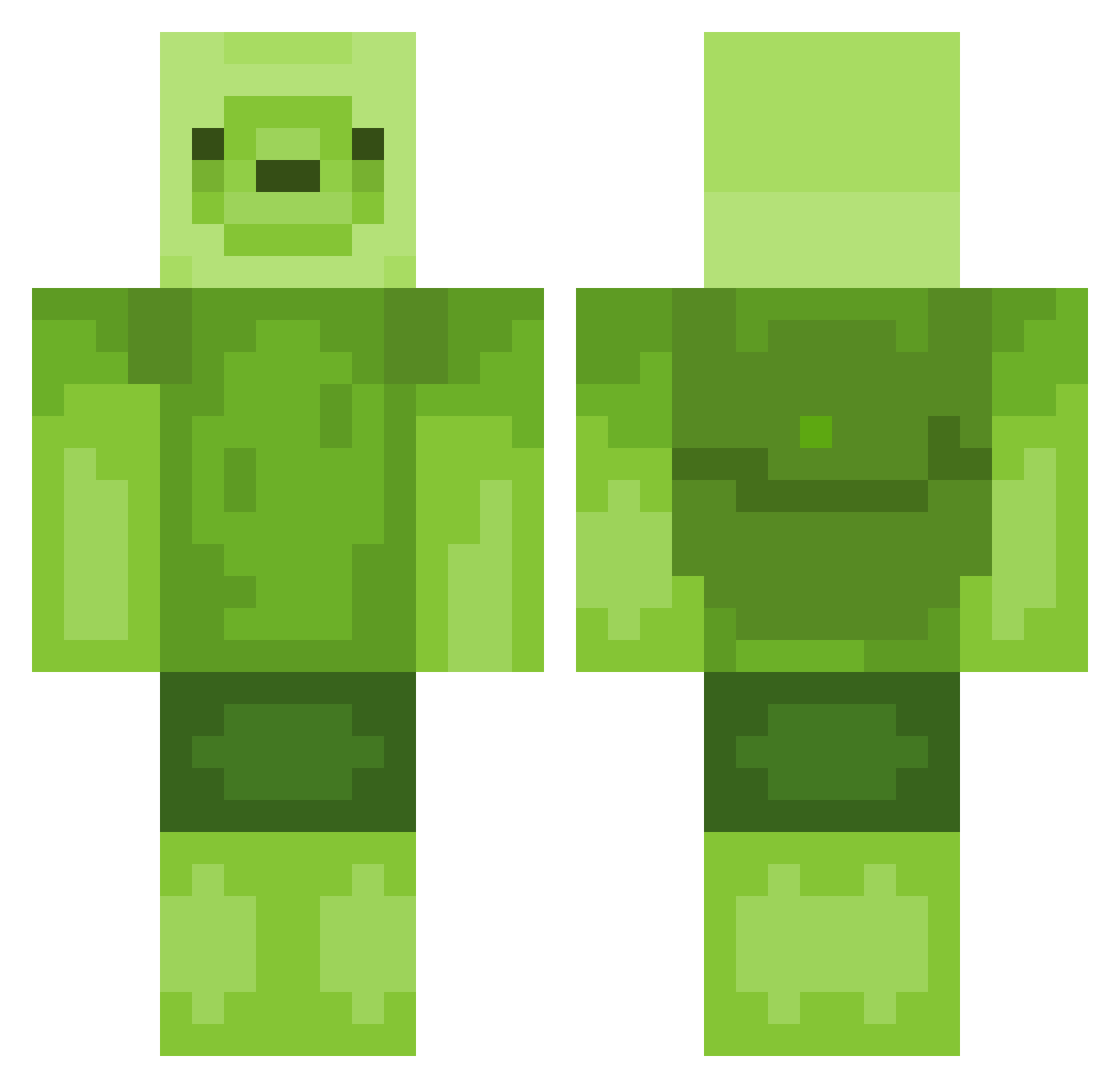 Starminer7 Minecraft skin, front and back view