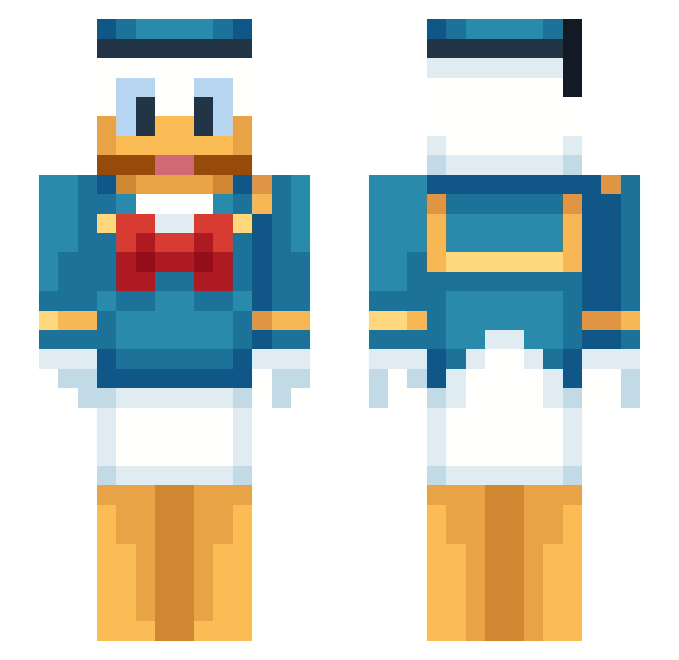 Tatarian Minecraft skin, front and back view