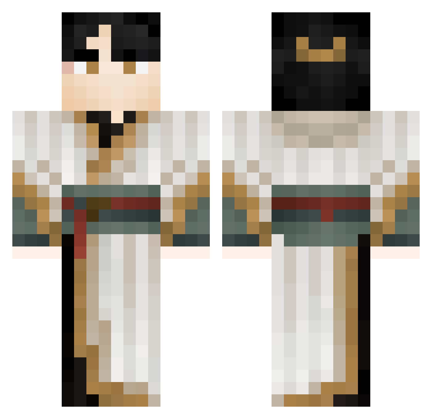 Terminator7259 Minecraft skin, front and back view