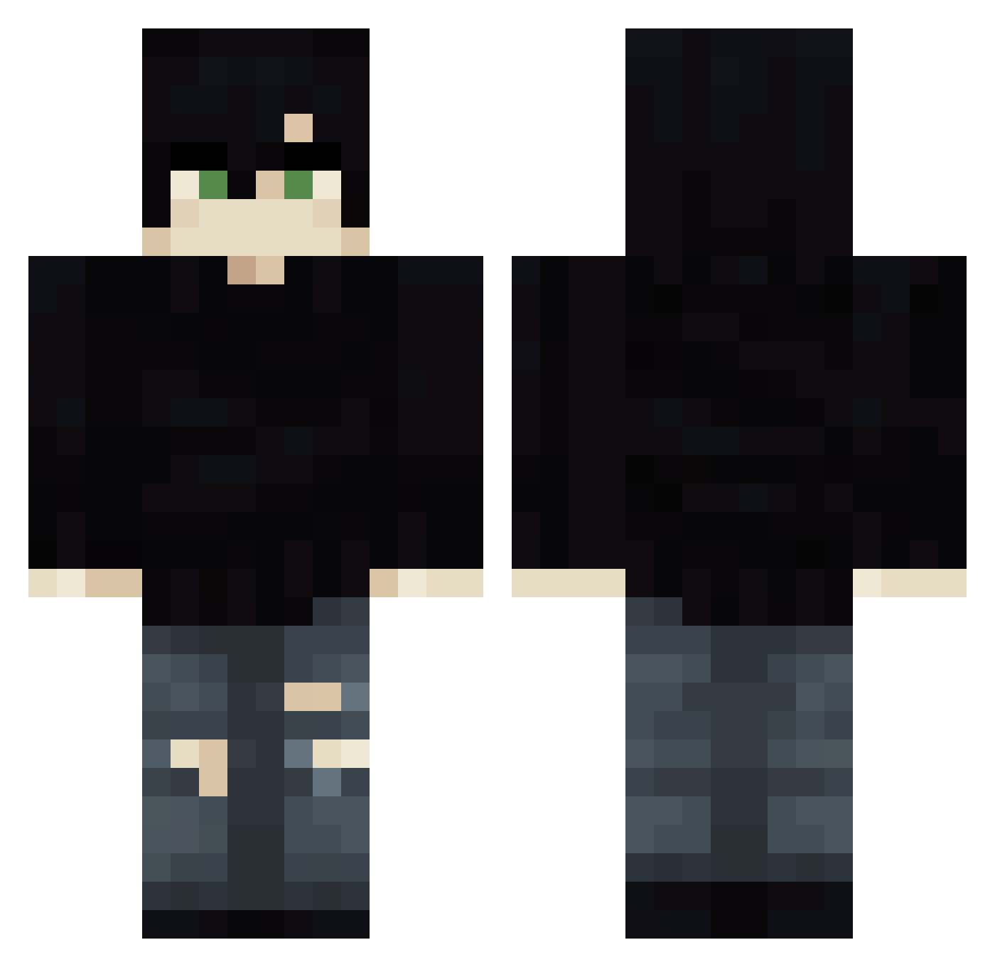 Strenw Minecraft skin, front and back view
