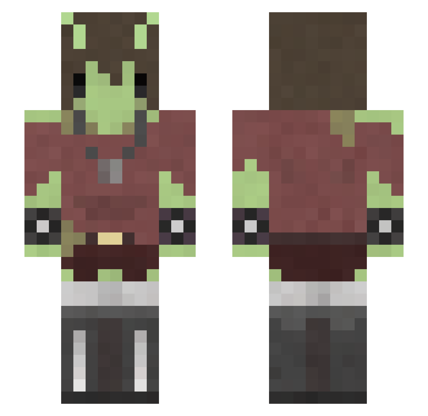 flowerpower235 Minecraft skin, front and back view
