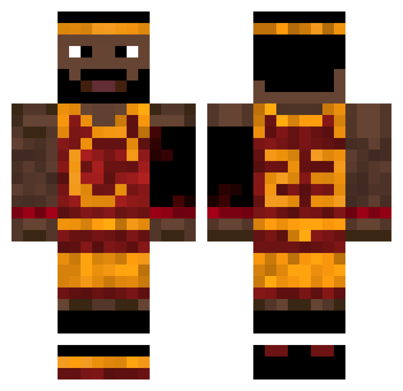 ShortShota Minecraft skin, front and back view