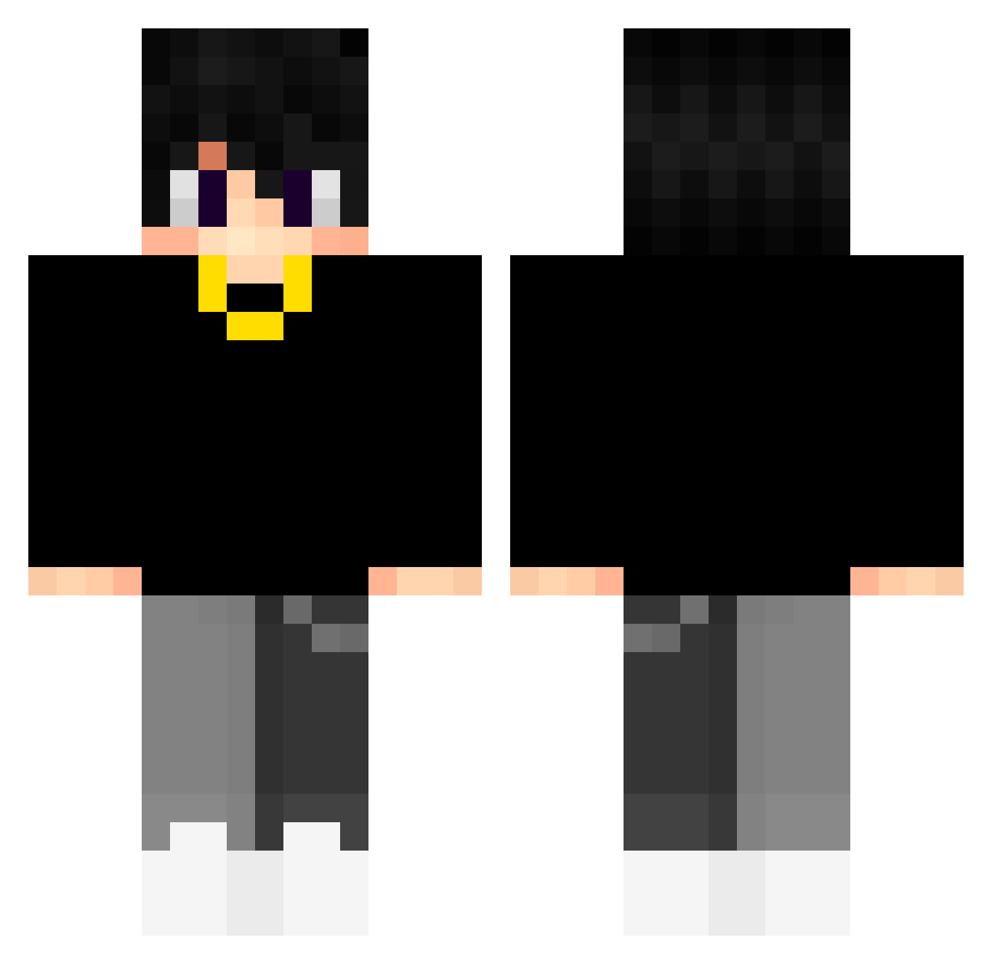 stickspin Minecraft skin, front and back view