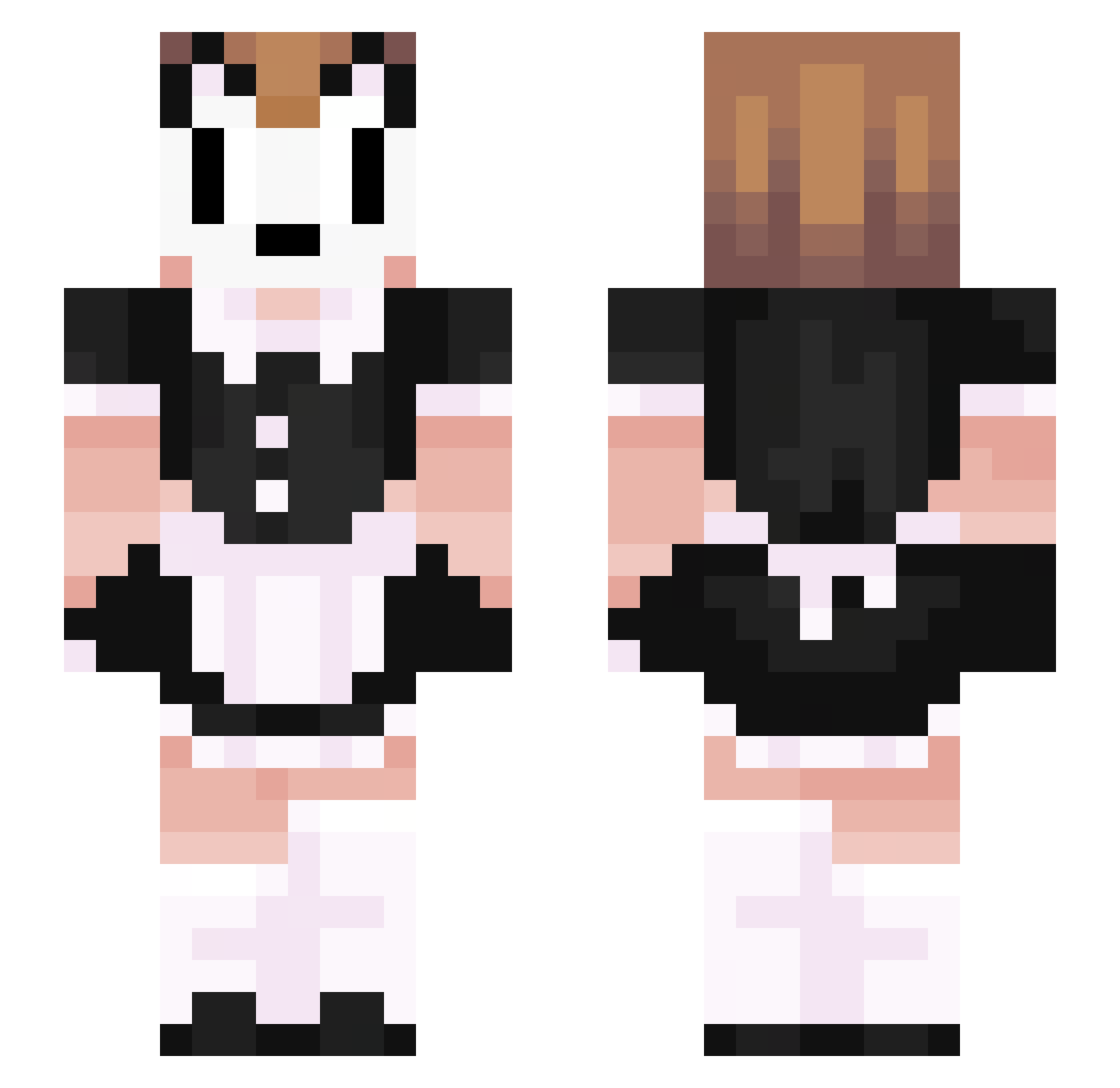 Slapd Minecraft skin, front and back view