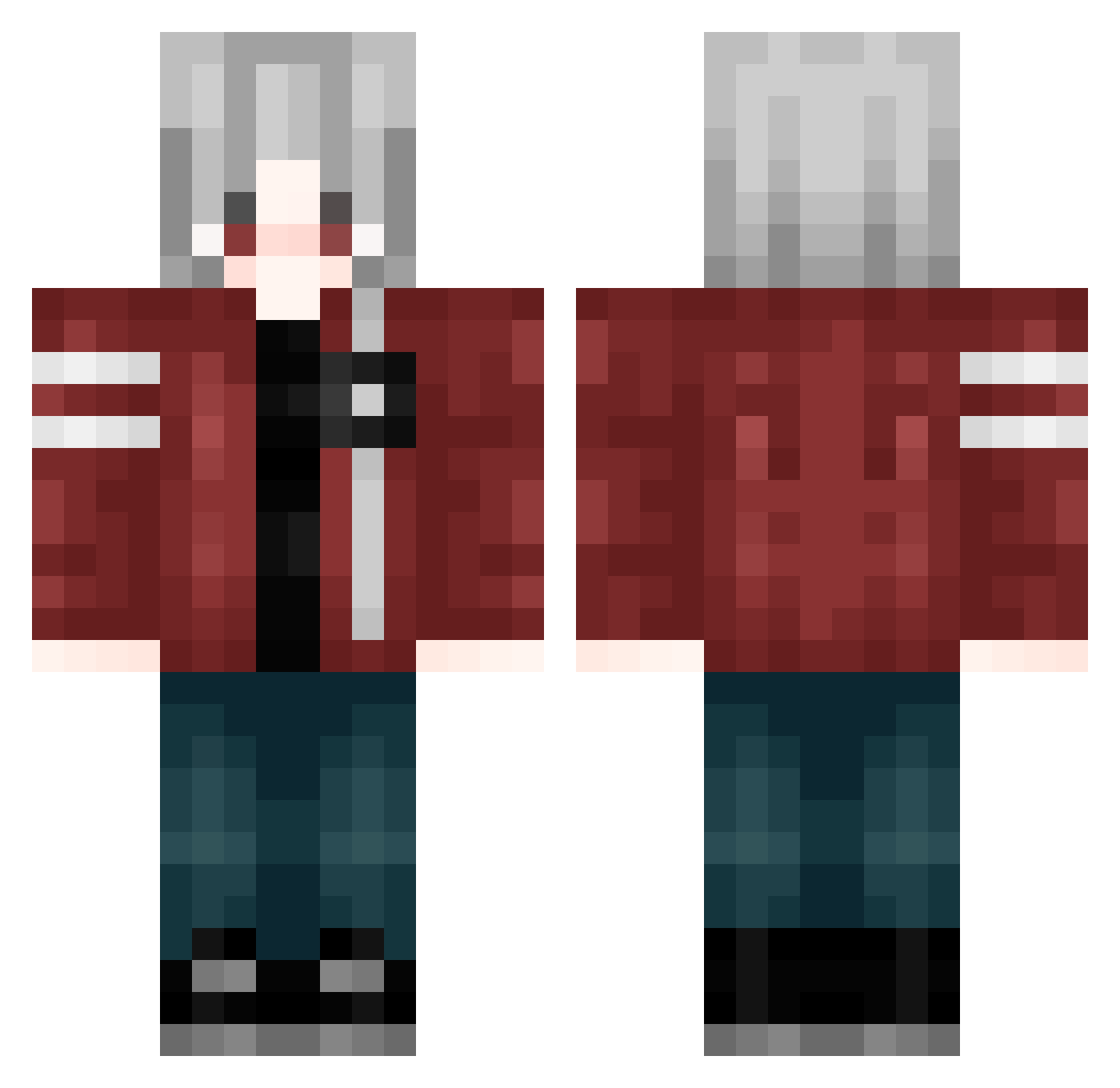 TieriaErdeSE Minecraft skin, front and back view