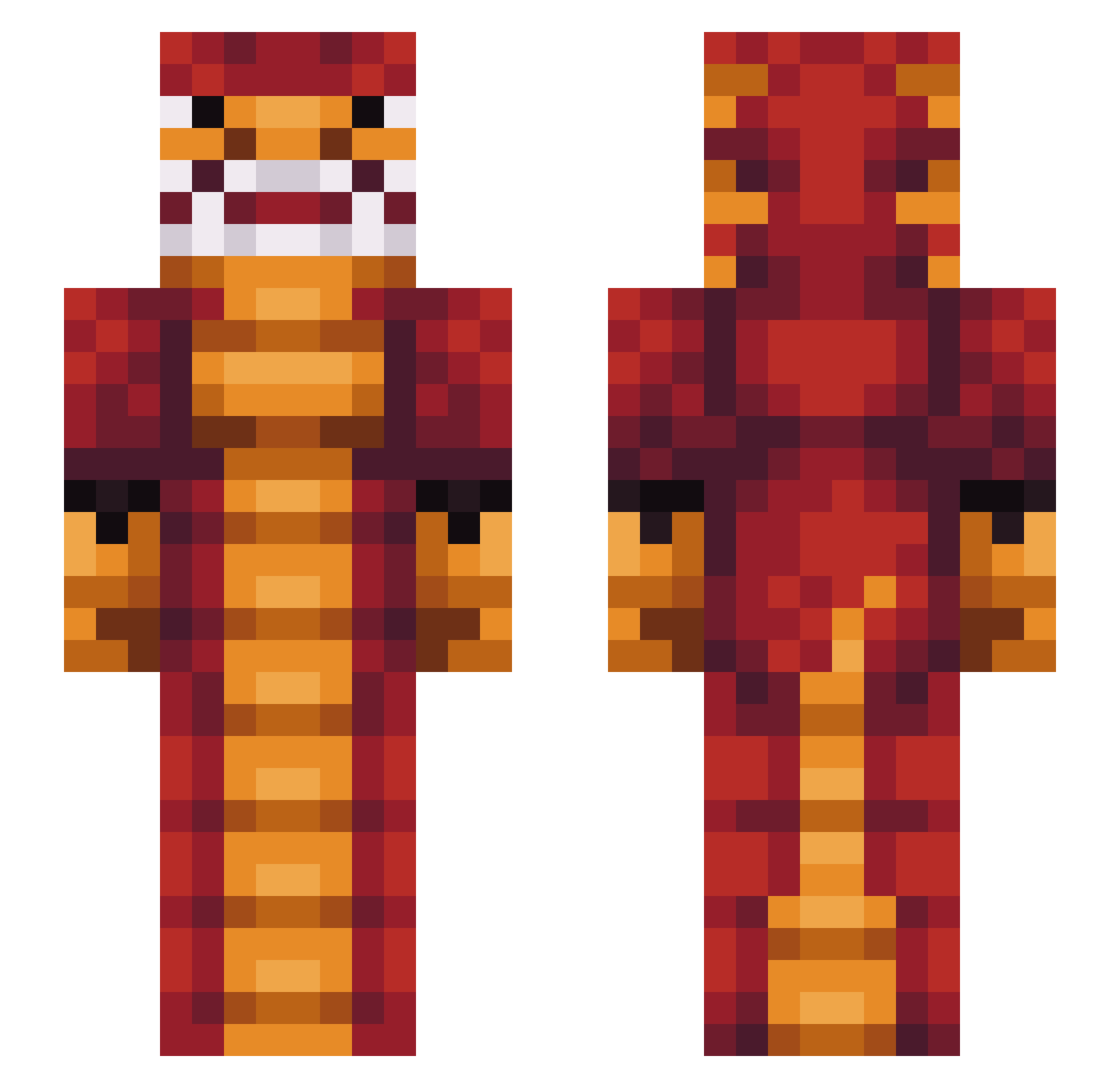 Weird_Mechanic Minecraft skin, front and back view