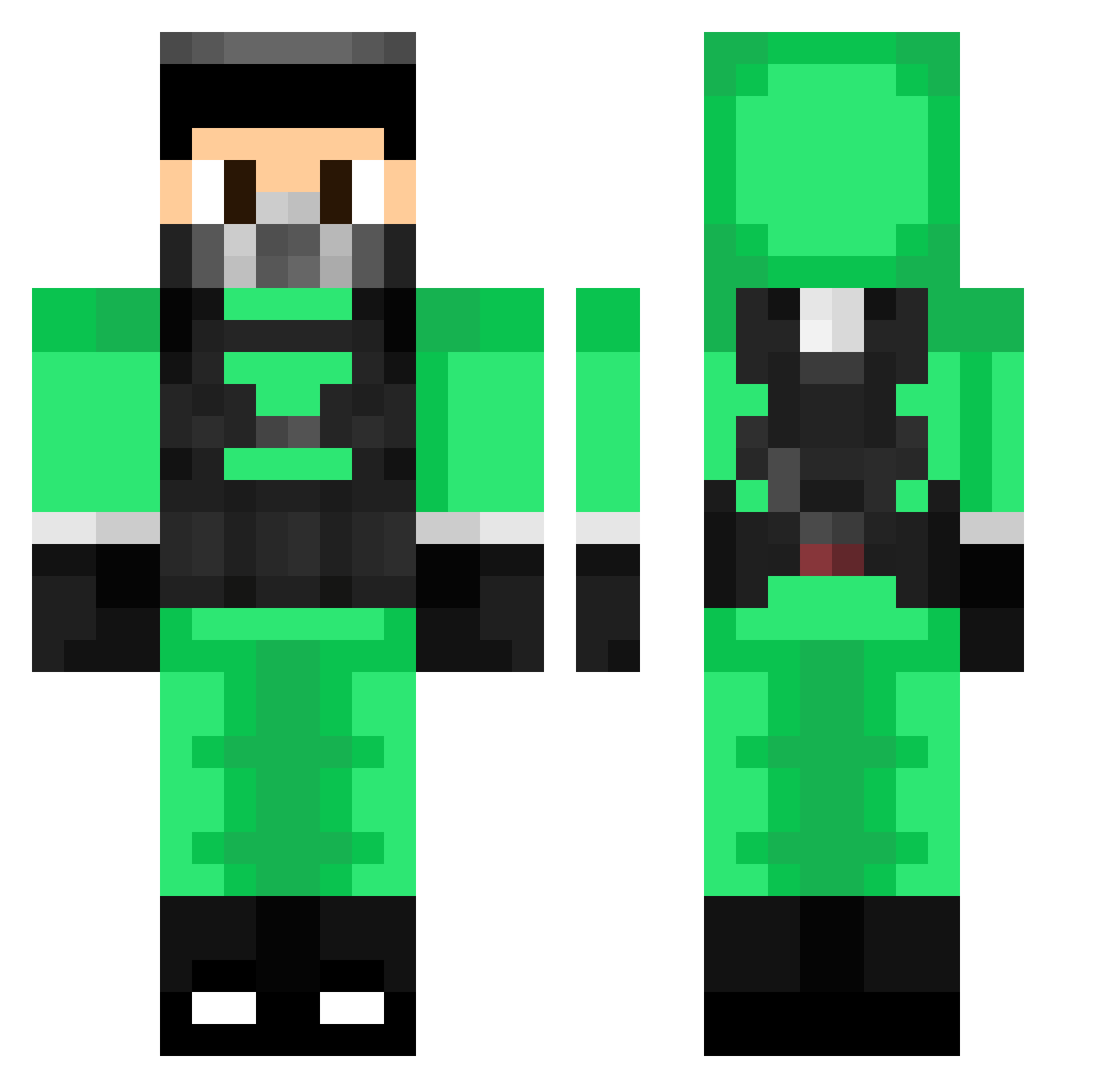 ANTONELLIE Minecraft skin, front and back view