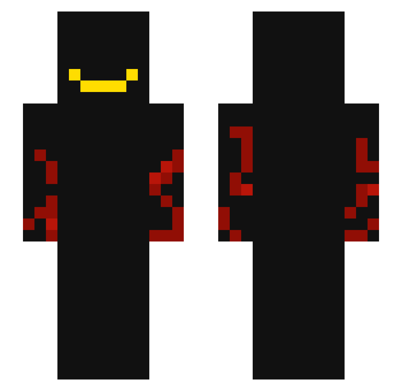 M0B203 Minecraft skin, front and back view