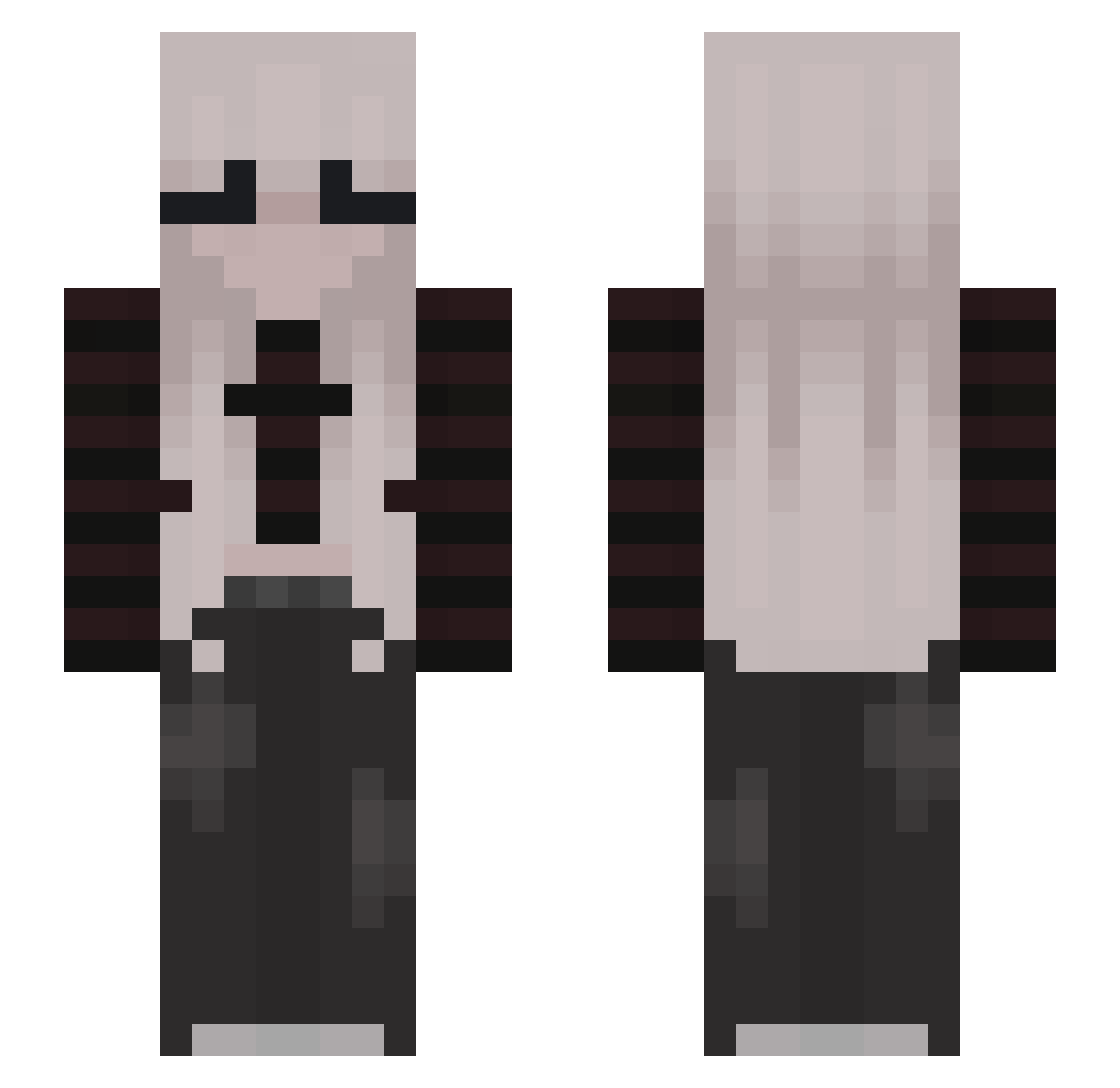 ukralisumioko Minecraft skin, front and back view