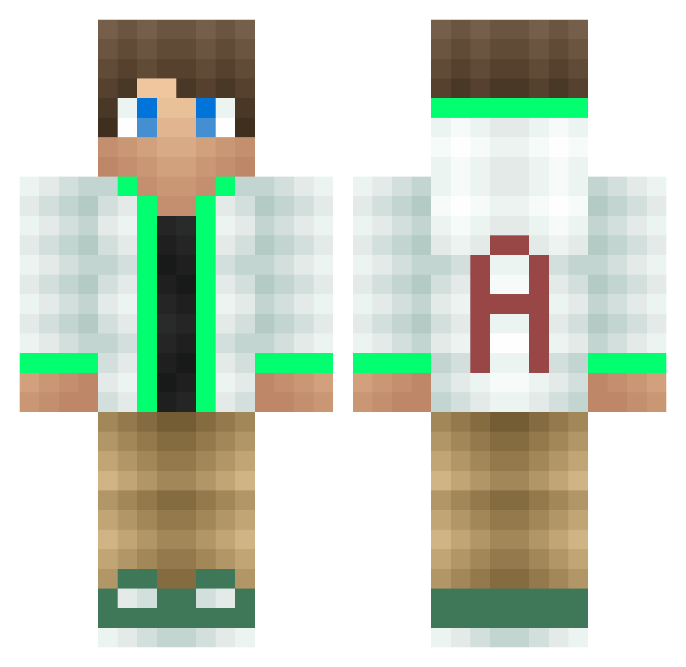 The_MonkeyKing Minecraft skin, front and back view