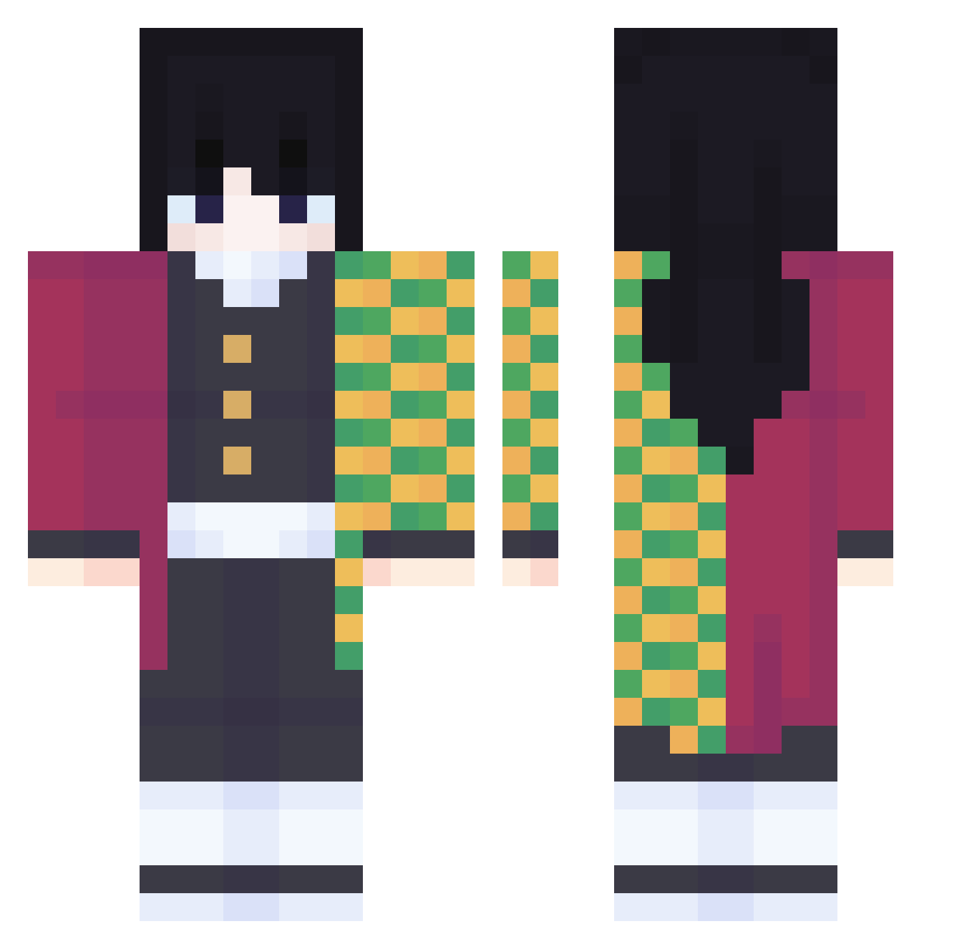 _JuanC_ Minecraft skin, front and back view