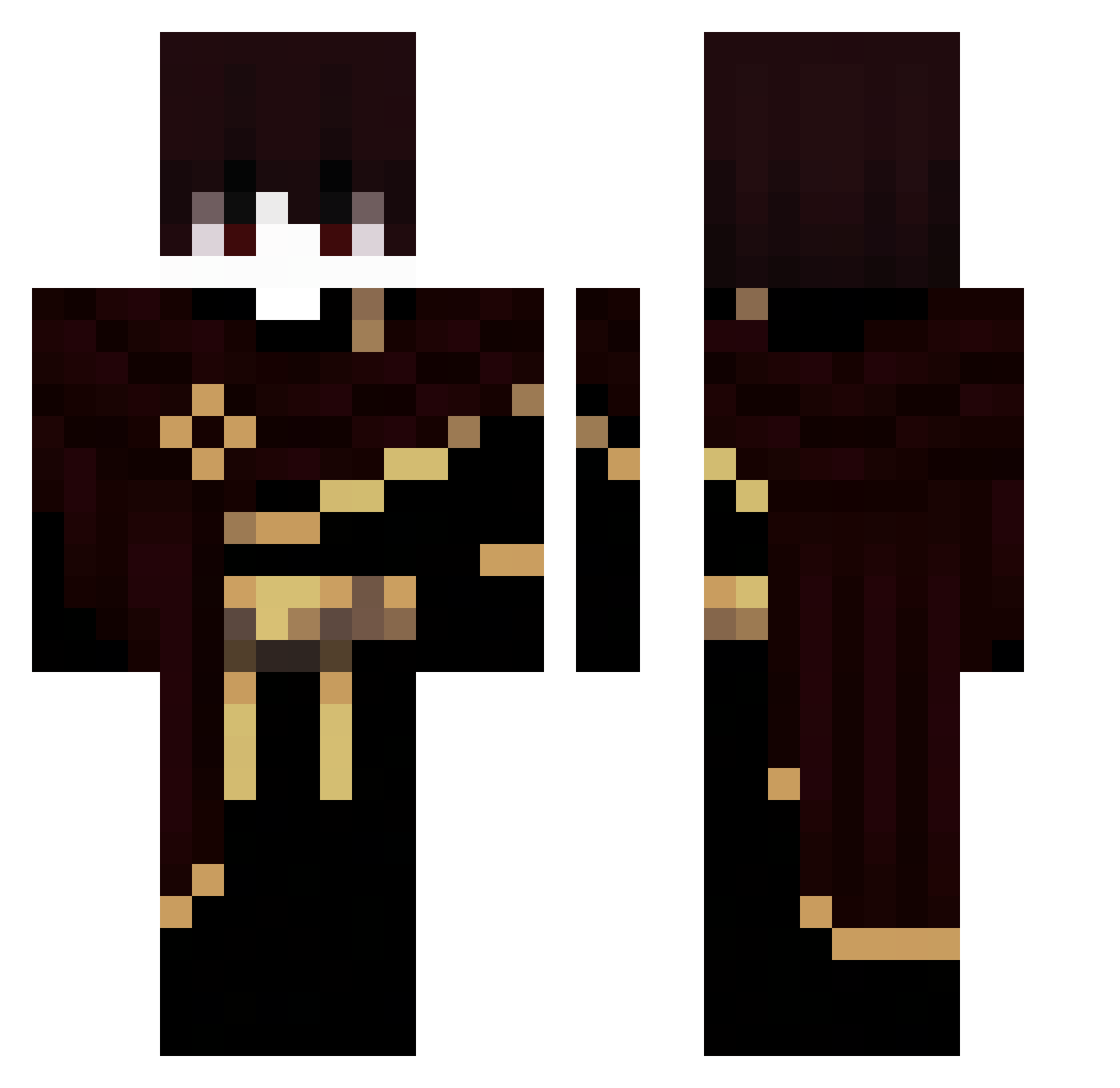 valezg14 Minecraft skin, front and back view