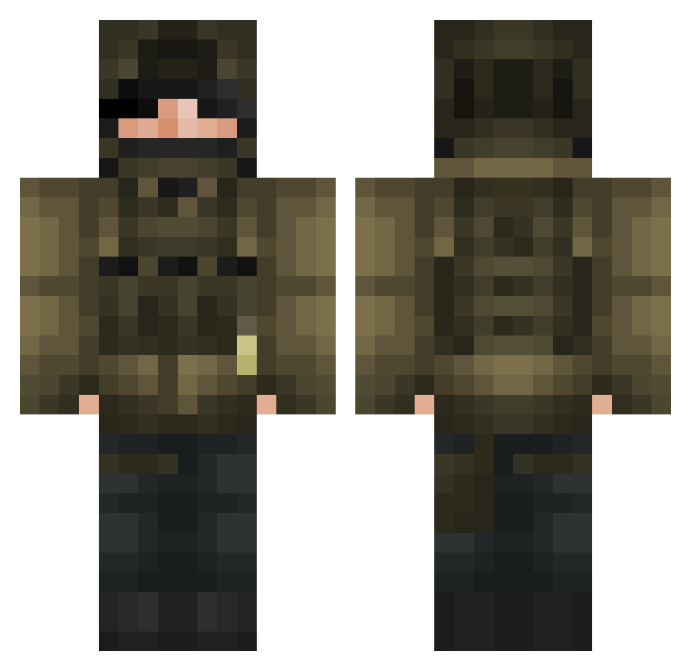 ripf1nx Minecraft skin, front and back view