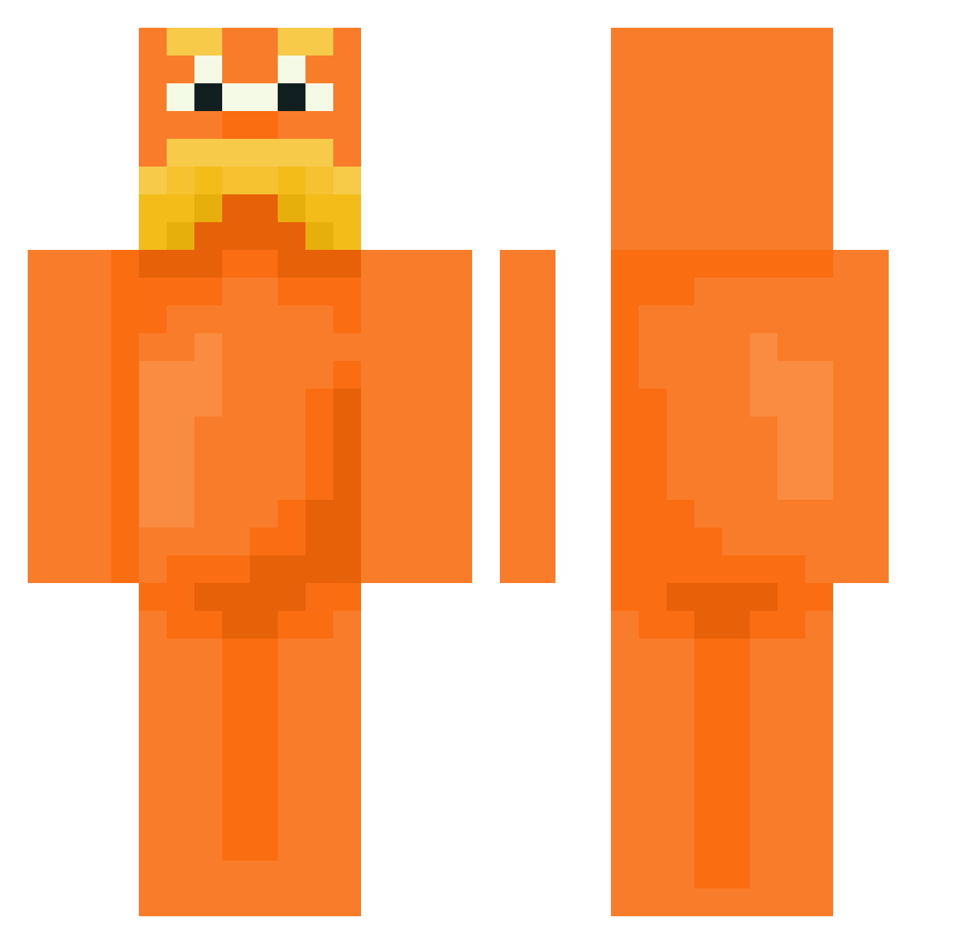 OvErHeRe12 Minecraft skin, front and back view