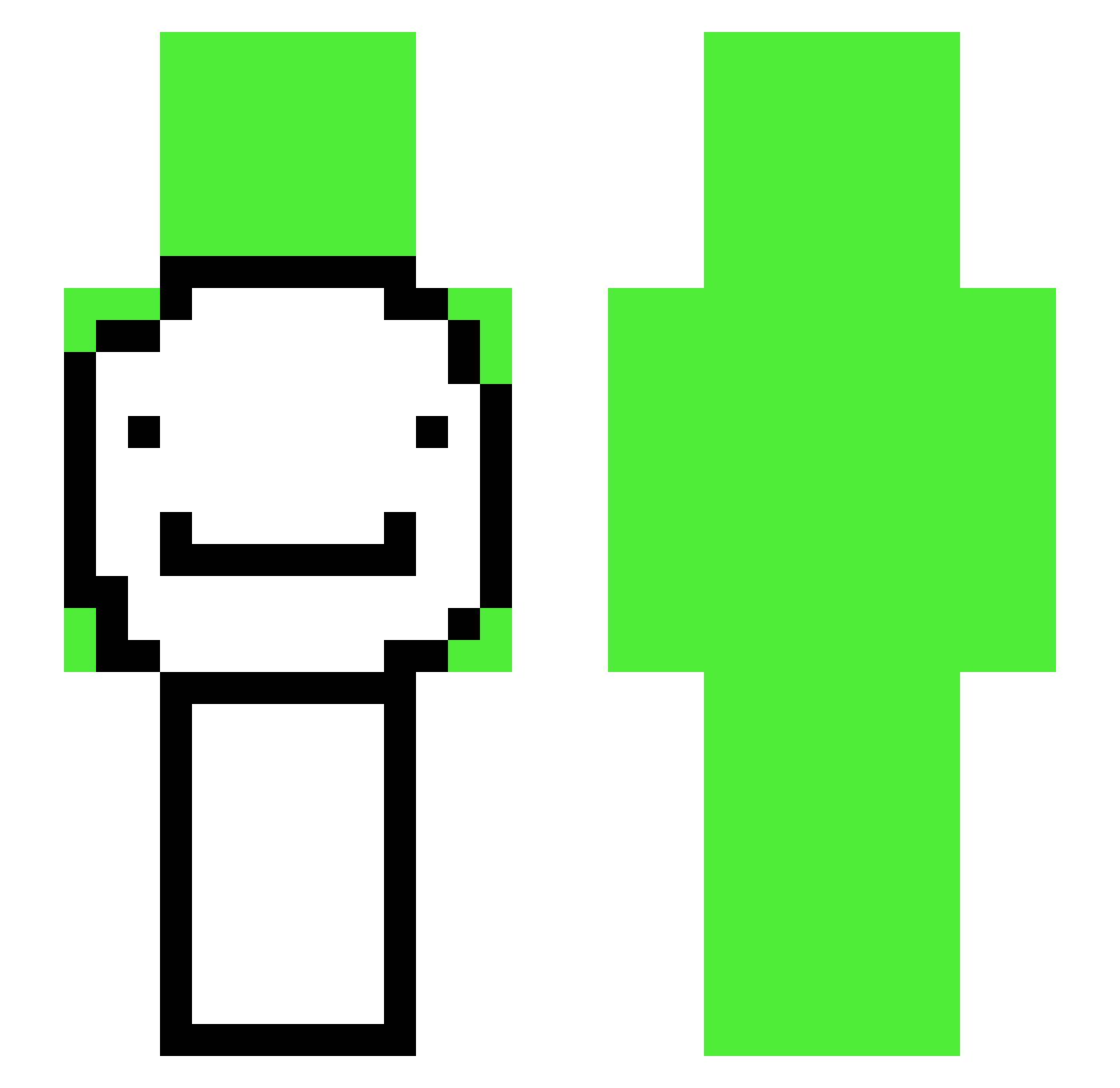 SomeRandomNub Minecraft skin, front and back view