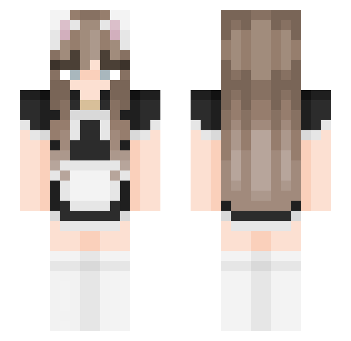softratt Minecraft skin, front and back view