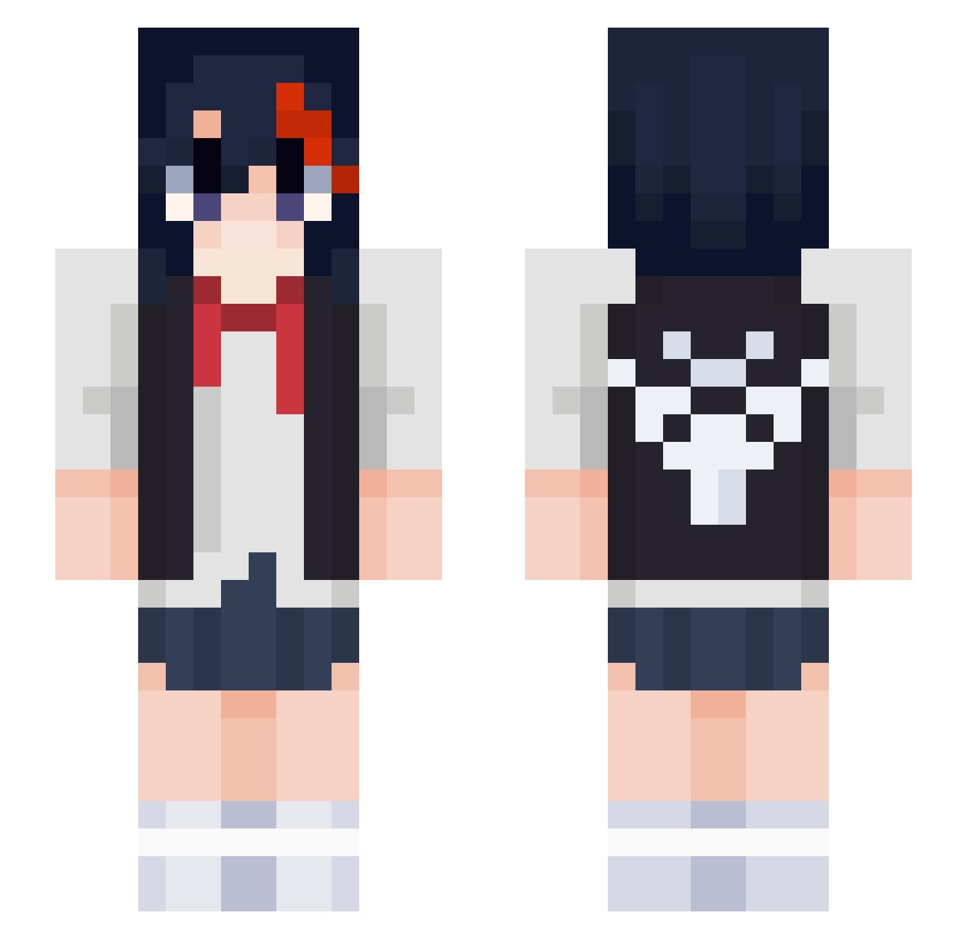 Just_KL0UD Minecraft skin, front and back view